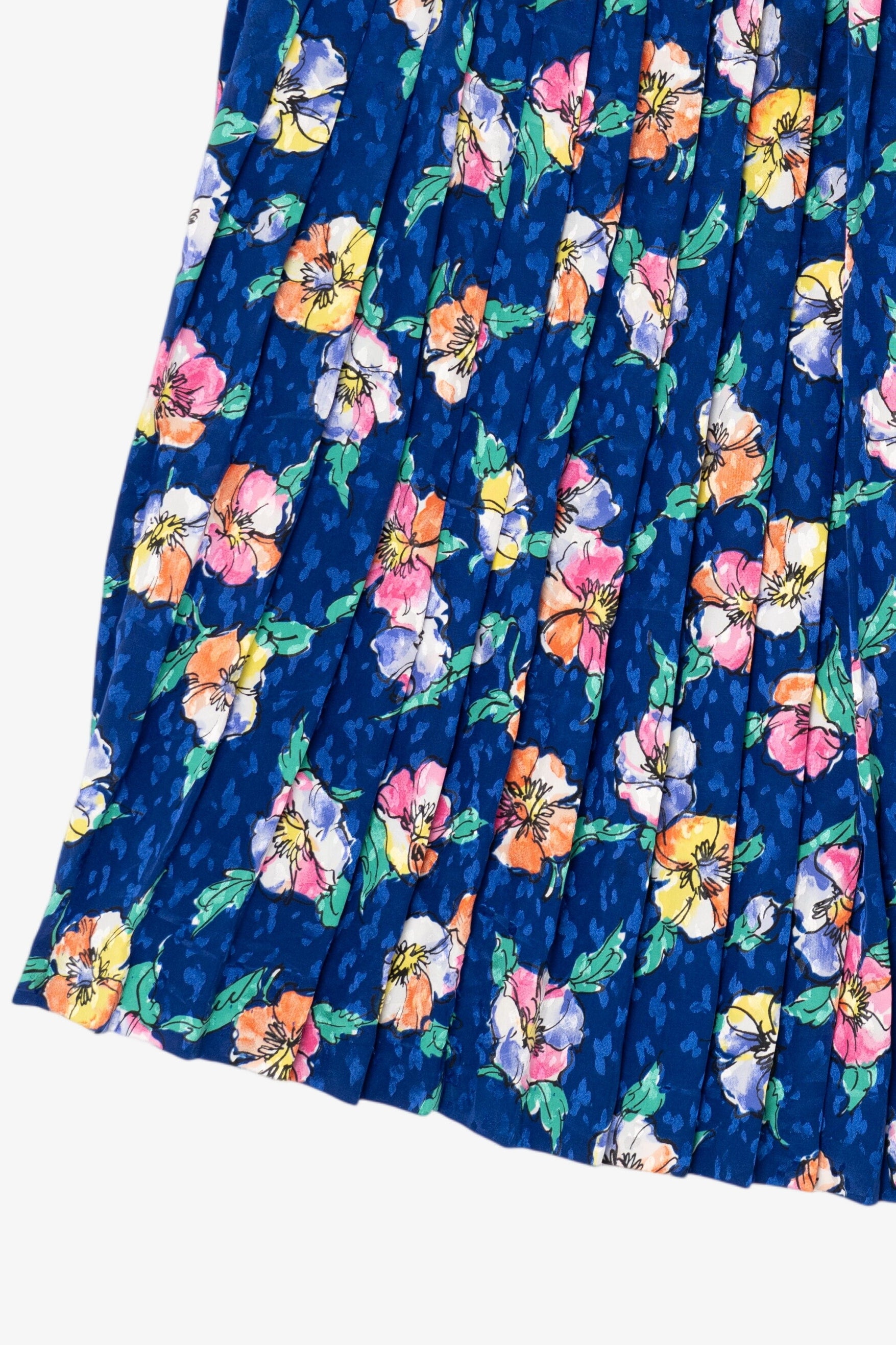 Vintage Blue Andrea Gayle Floral Skirt (1990s)