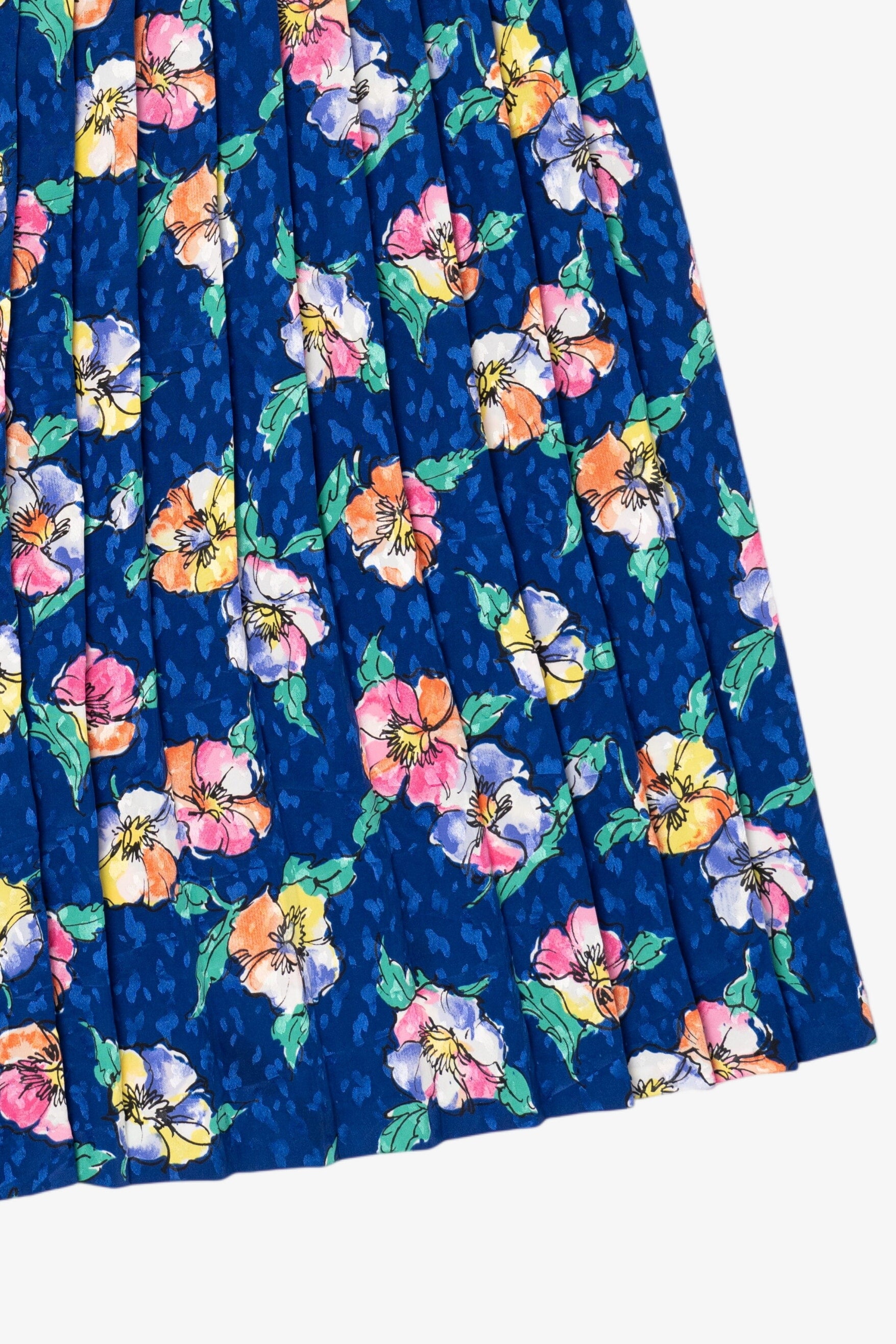 Vintage Blue Andrea Gayle Floral Skirt (1990s)