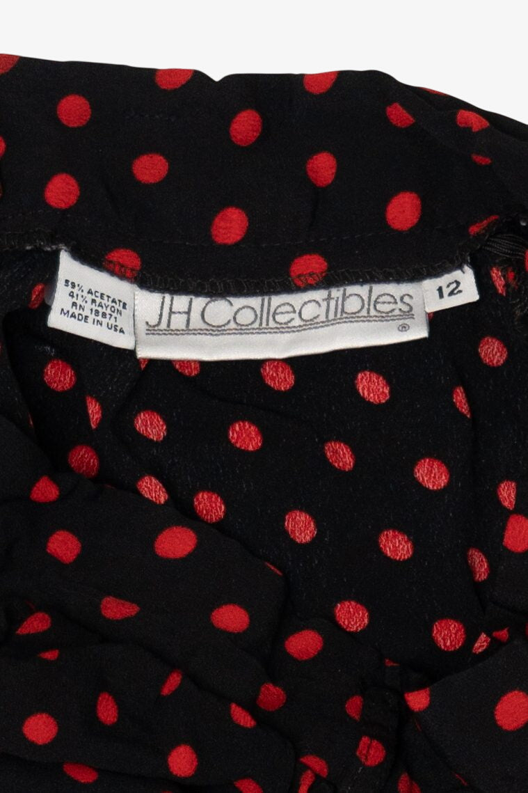 Vintage JH Collectibles Union Made Polka Dot Skirt (1980s)