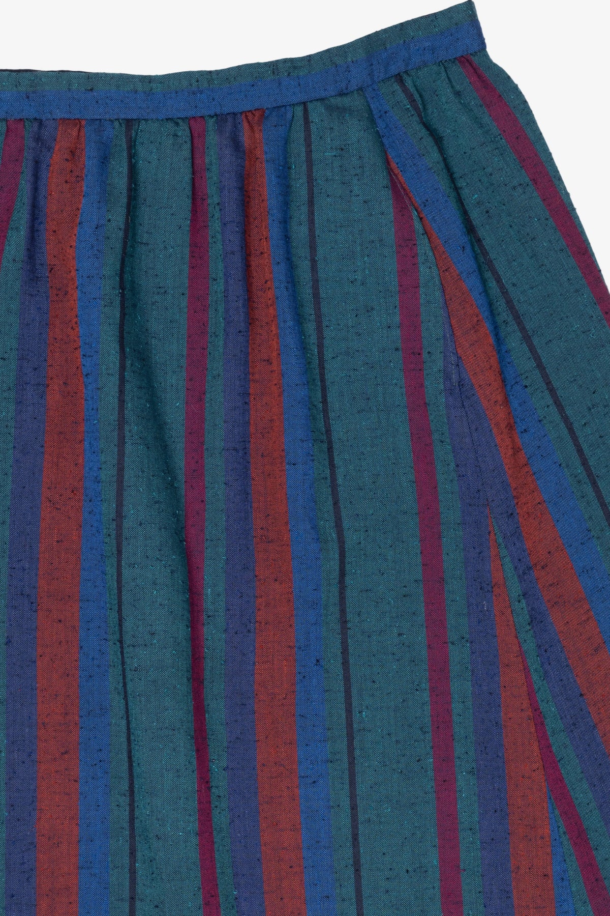 Vintage Striped Teal Gordon Of Philadelphia Skirt (1970s)