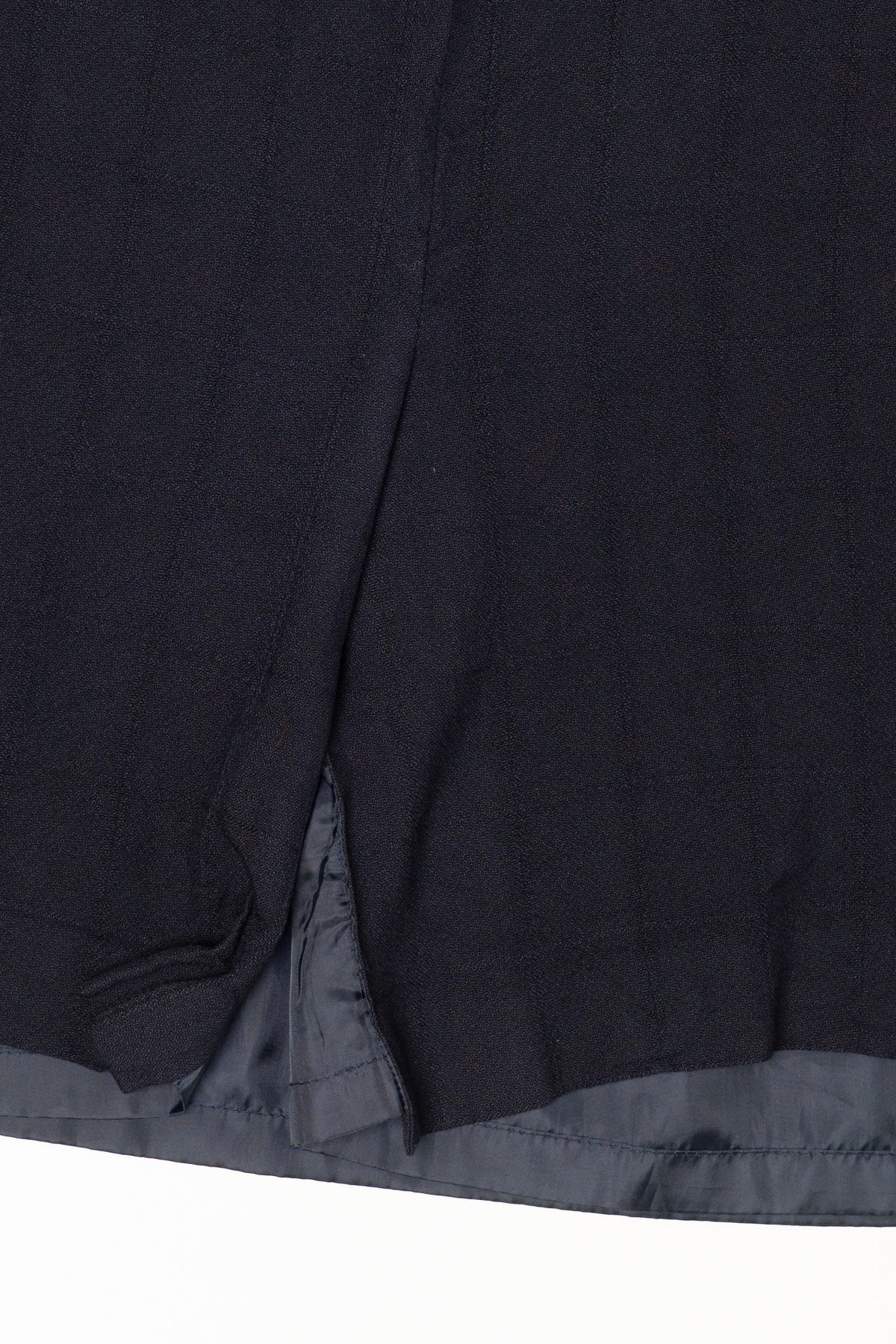 Vintage Navy Blue Midi Pencil Skirt (1990s)
