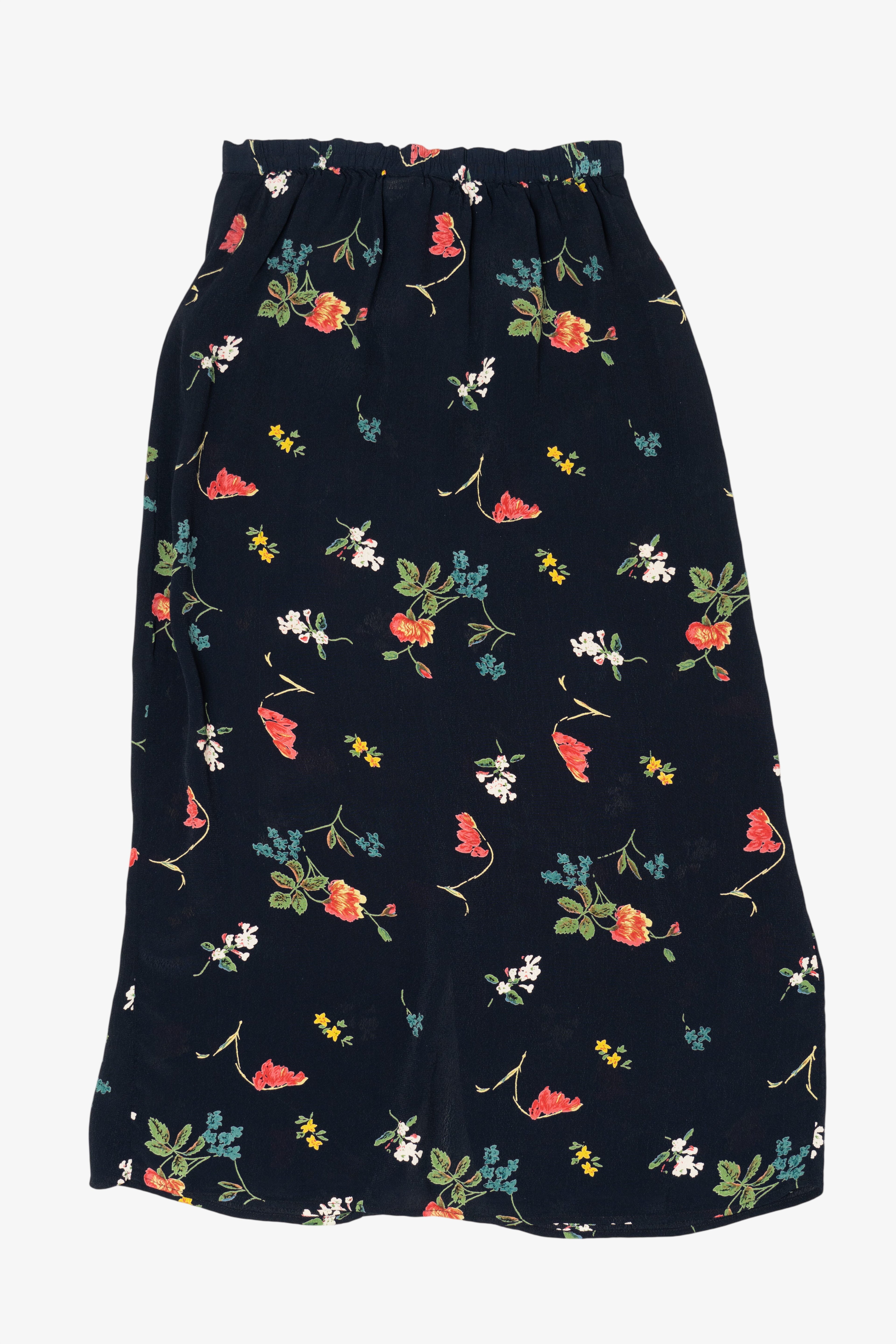 Vintage Black Floral Hunt Club Maxi Skirt (1990s)