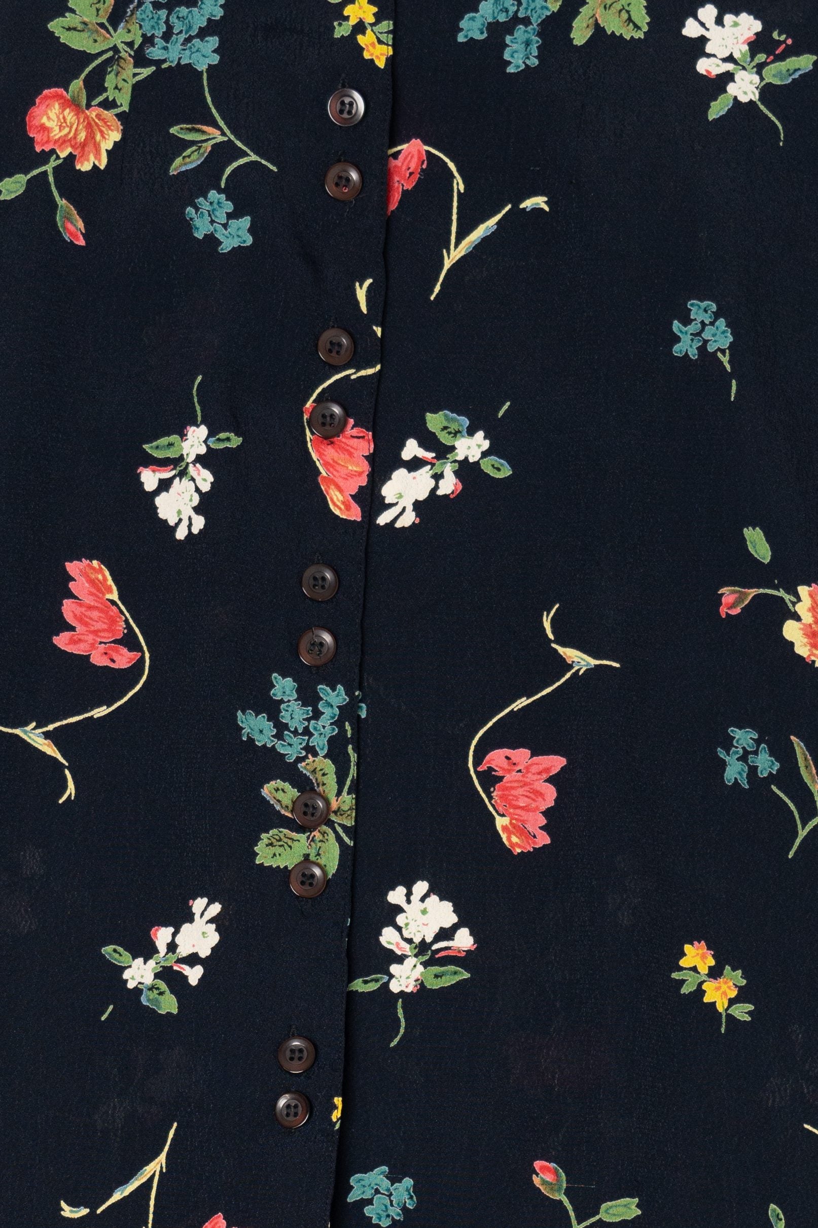 Vintage Black Floral Hunt Club Maxi Skirt (1990s)