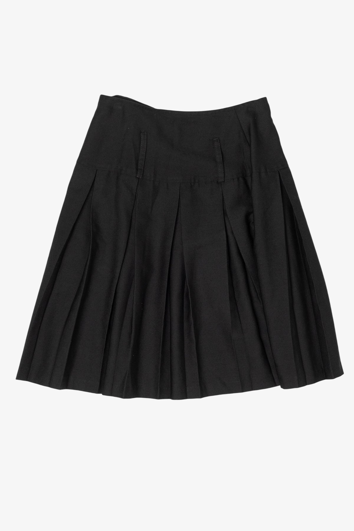 Vintage Lloyd Black Pleated Mini Skirt (1980s)