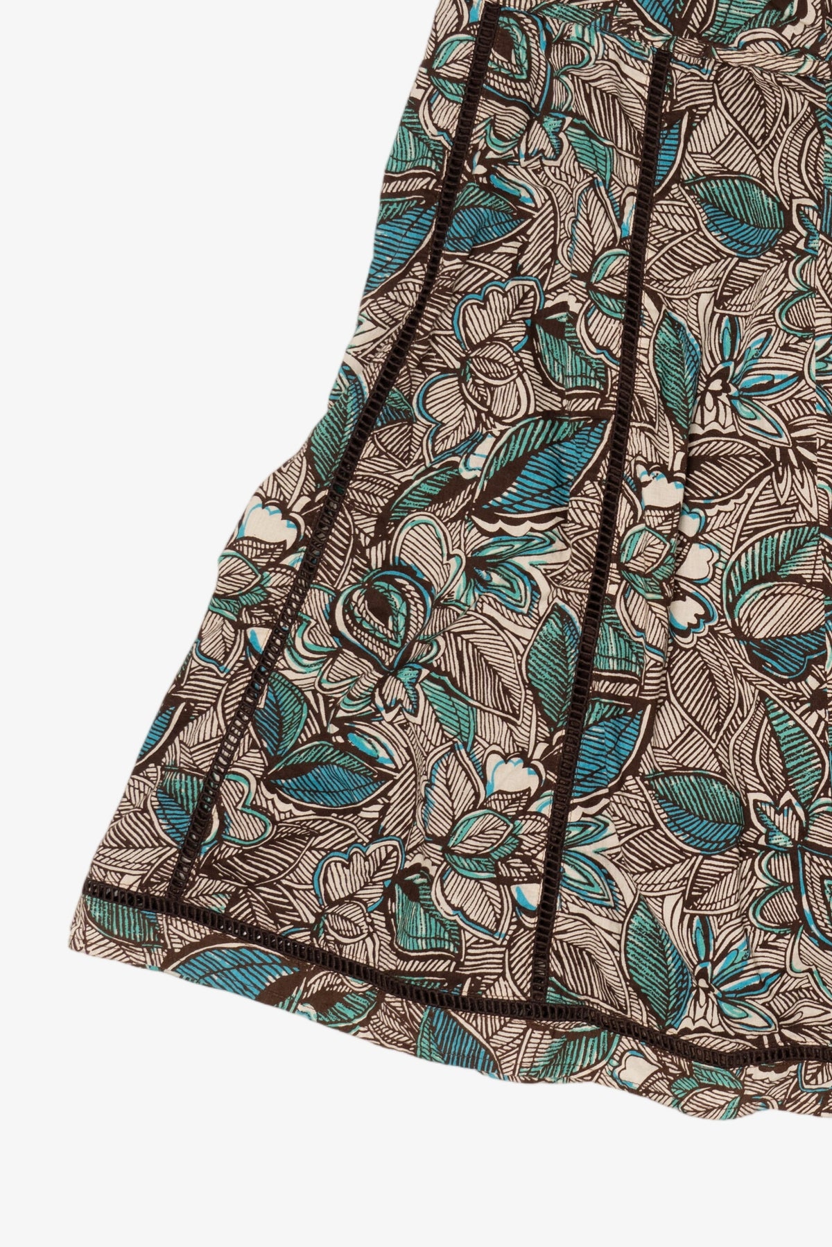 Vintage Brown And Blue St. John's Bay Skirt (1990s)