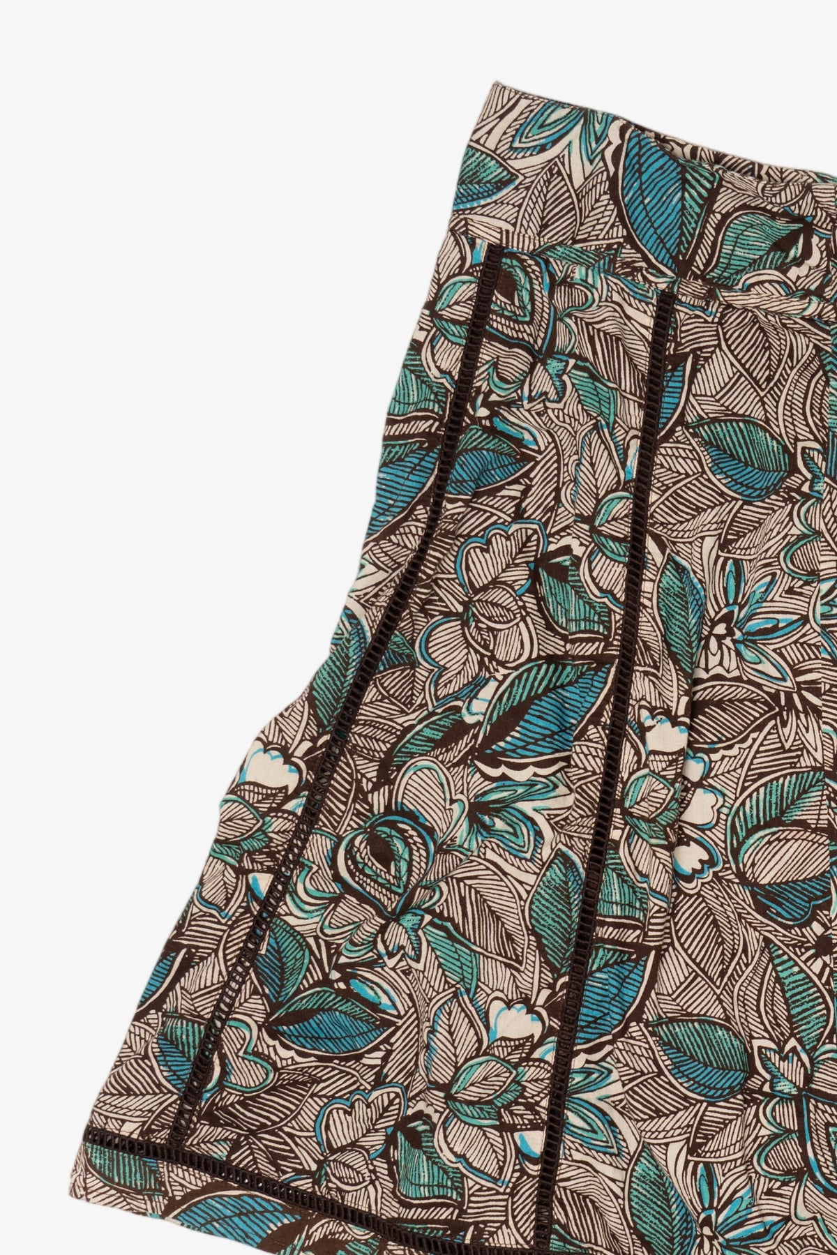 Vintage Brown And Blue St. John's Bay Skirt (1990s)