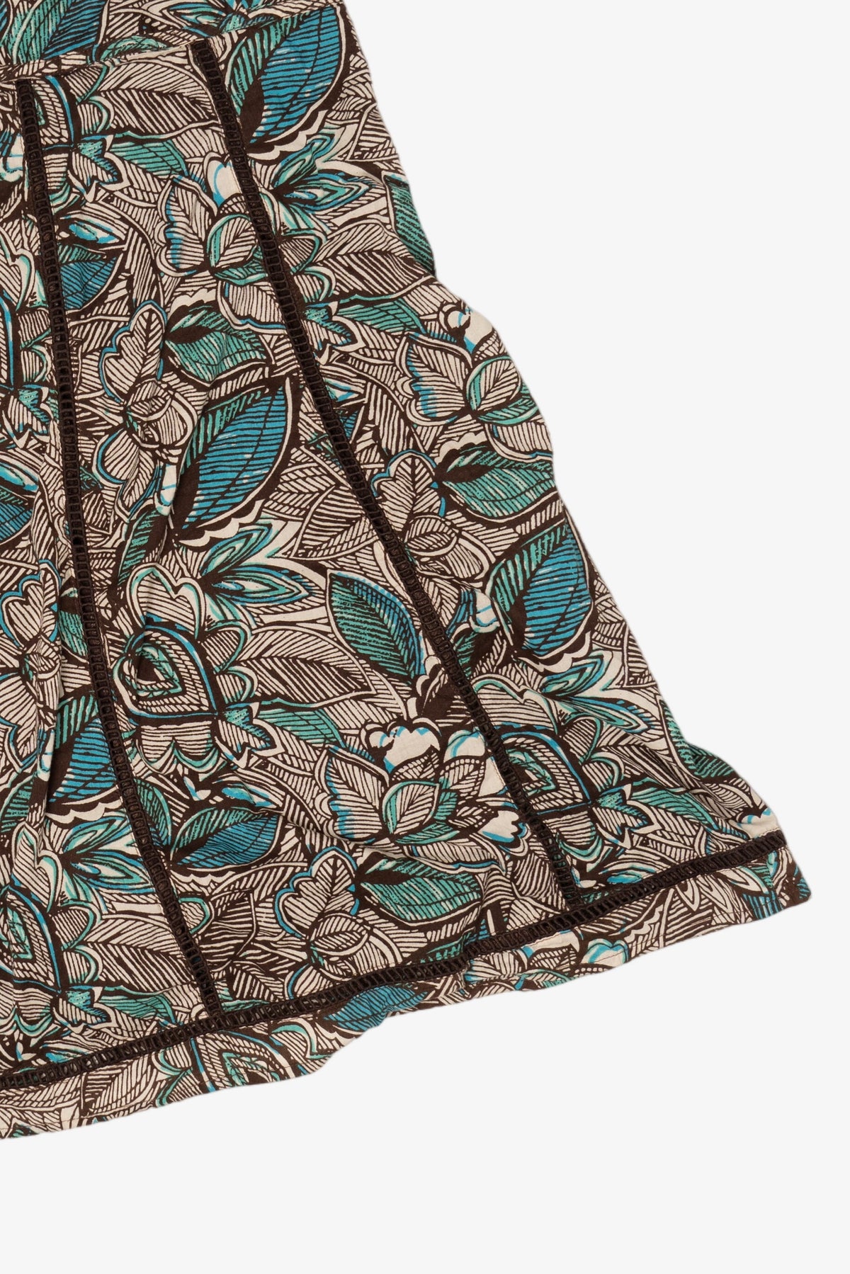 Vintage Brown And Blue St. John's Bay Skirt (1990s)