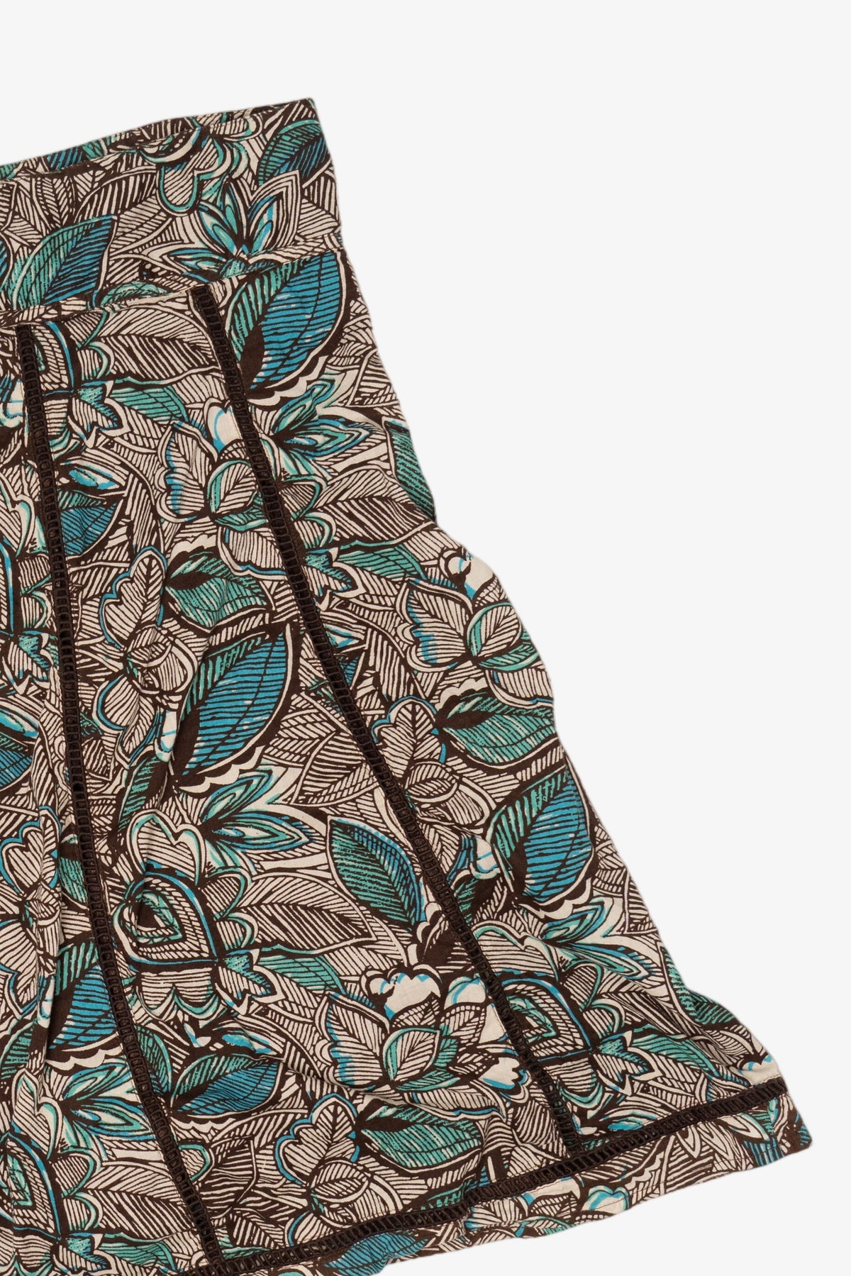 Vintage Brown And Blue St. John's Bay Skirt (1990s)