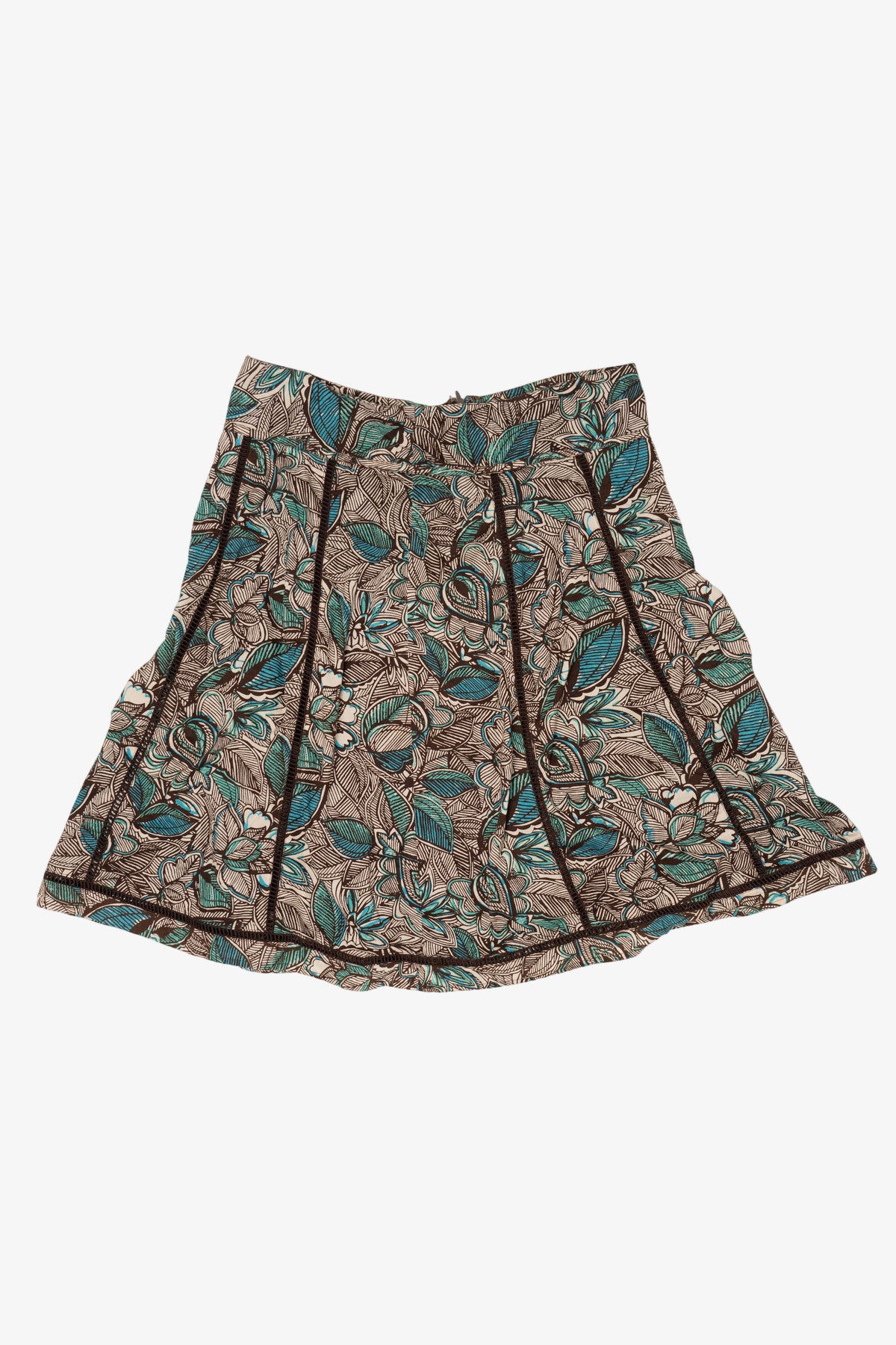 Vintage Brown And Blue St. John's Bay Skirt (1990s)