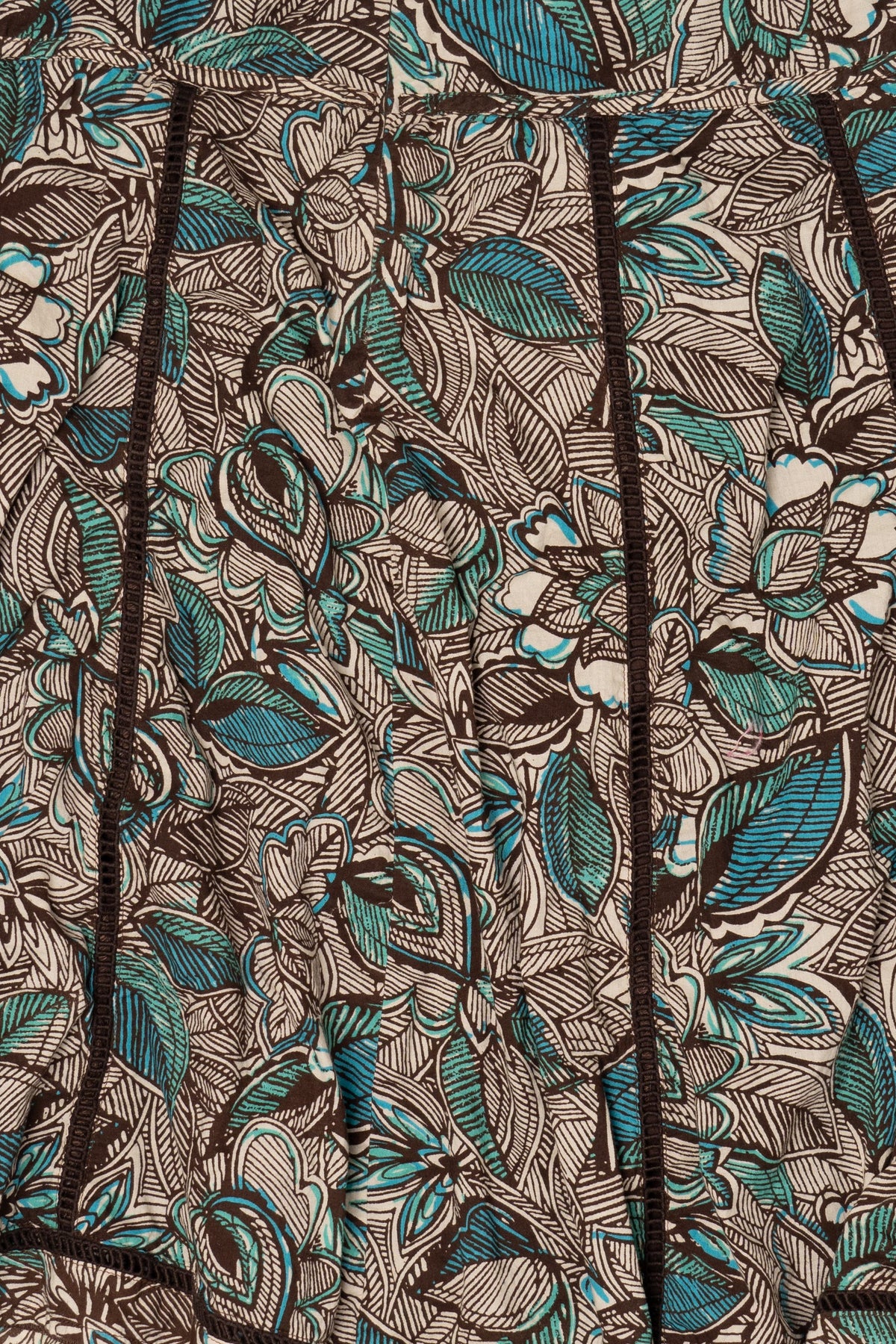 Vintage Brown And Blue St. John's Bay Skirt (1990s)