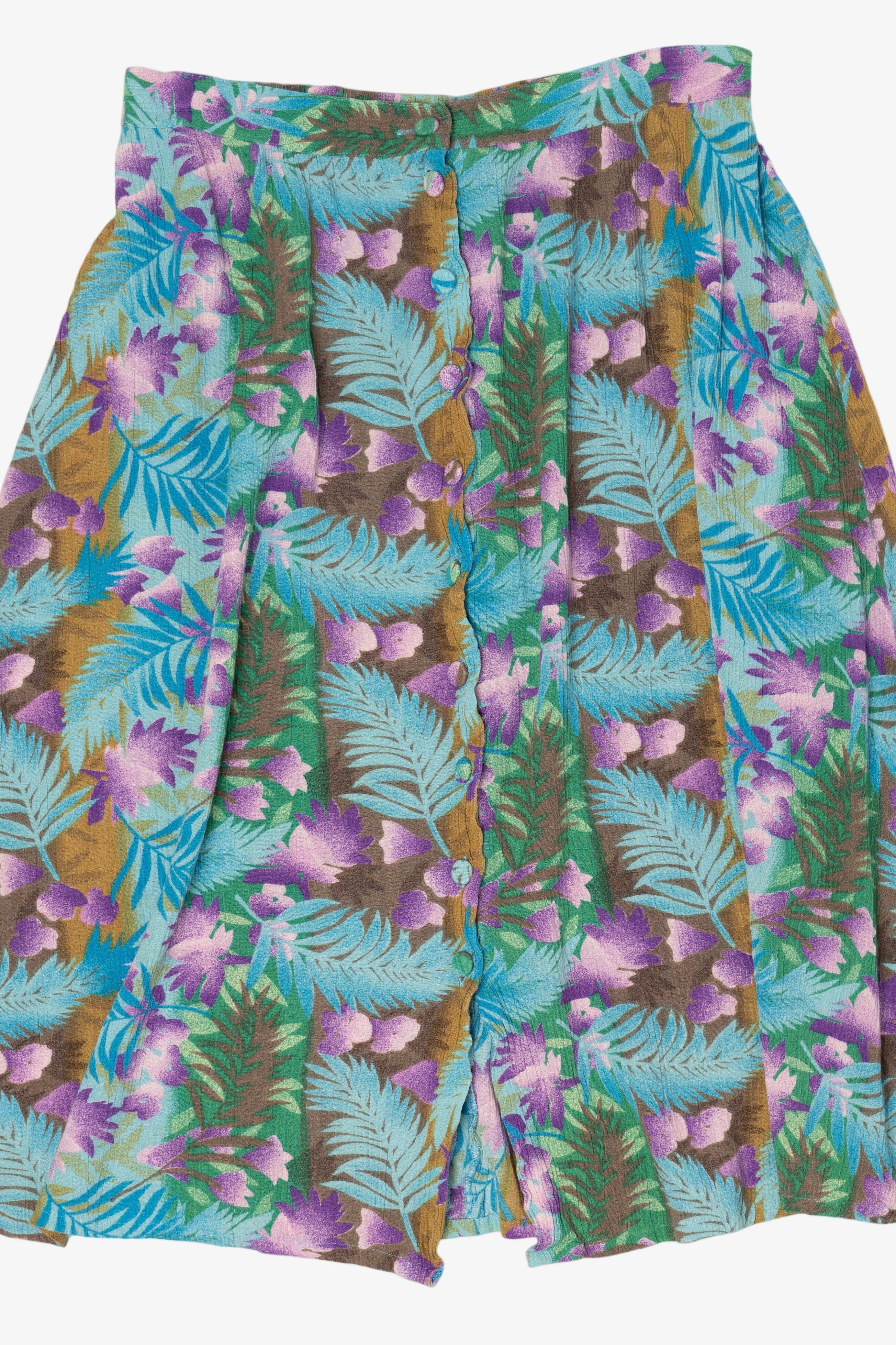 Vintage Blue Sag Harbor Floral Skirt (1990s)