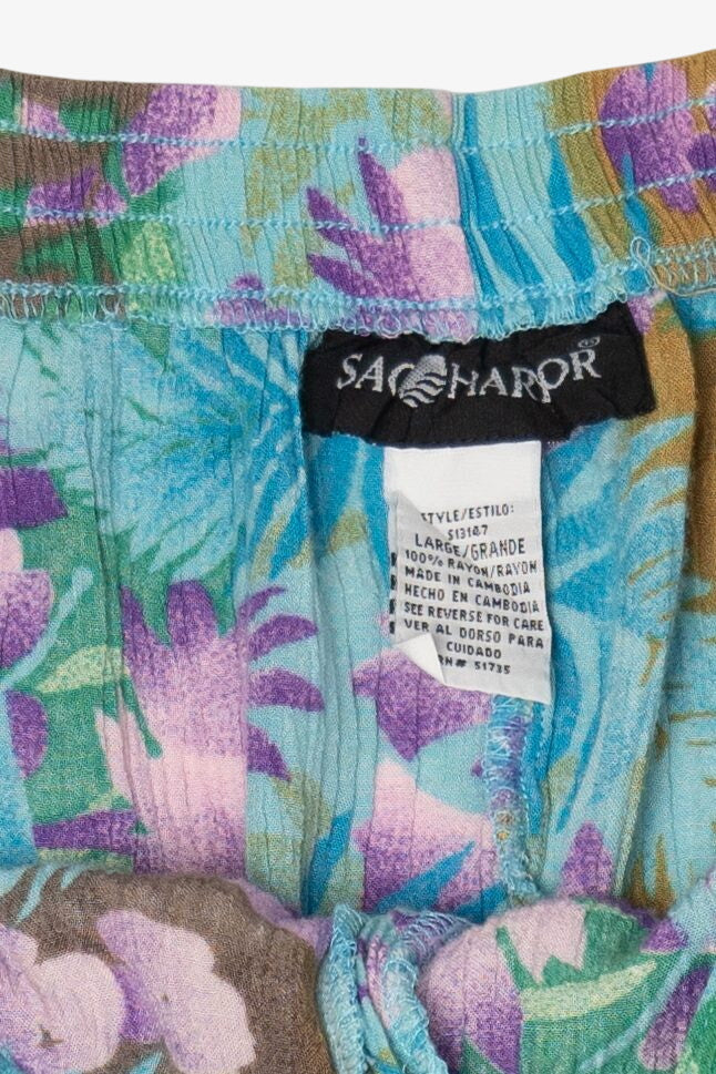 Vintage Blue Sag Harbor Floral Skirt (1990s)