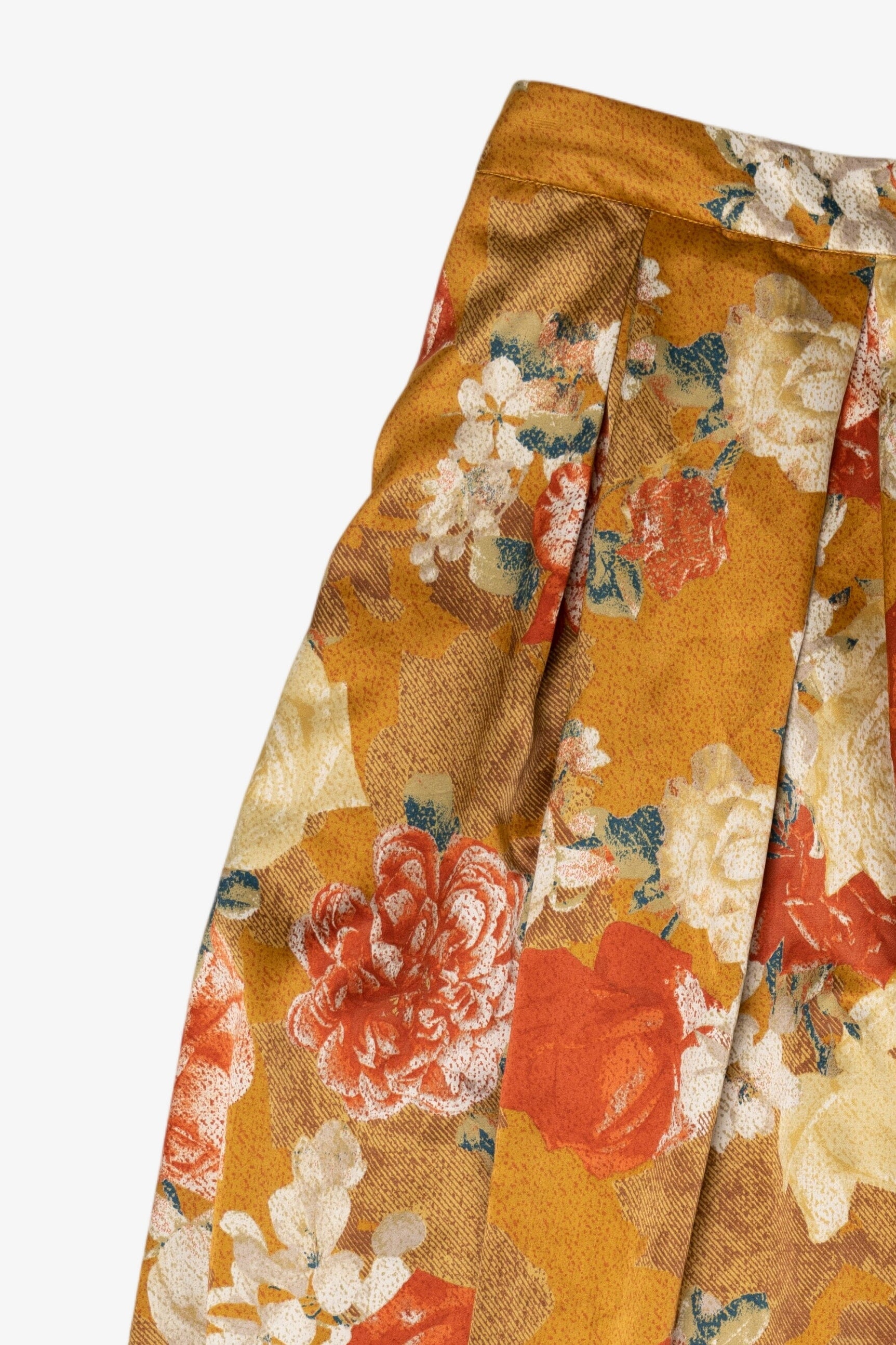 Vintage Orange Tahari Floral Skirty (1990s)