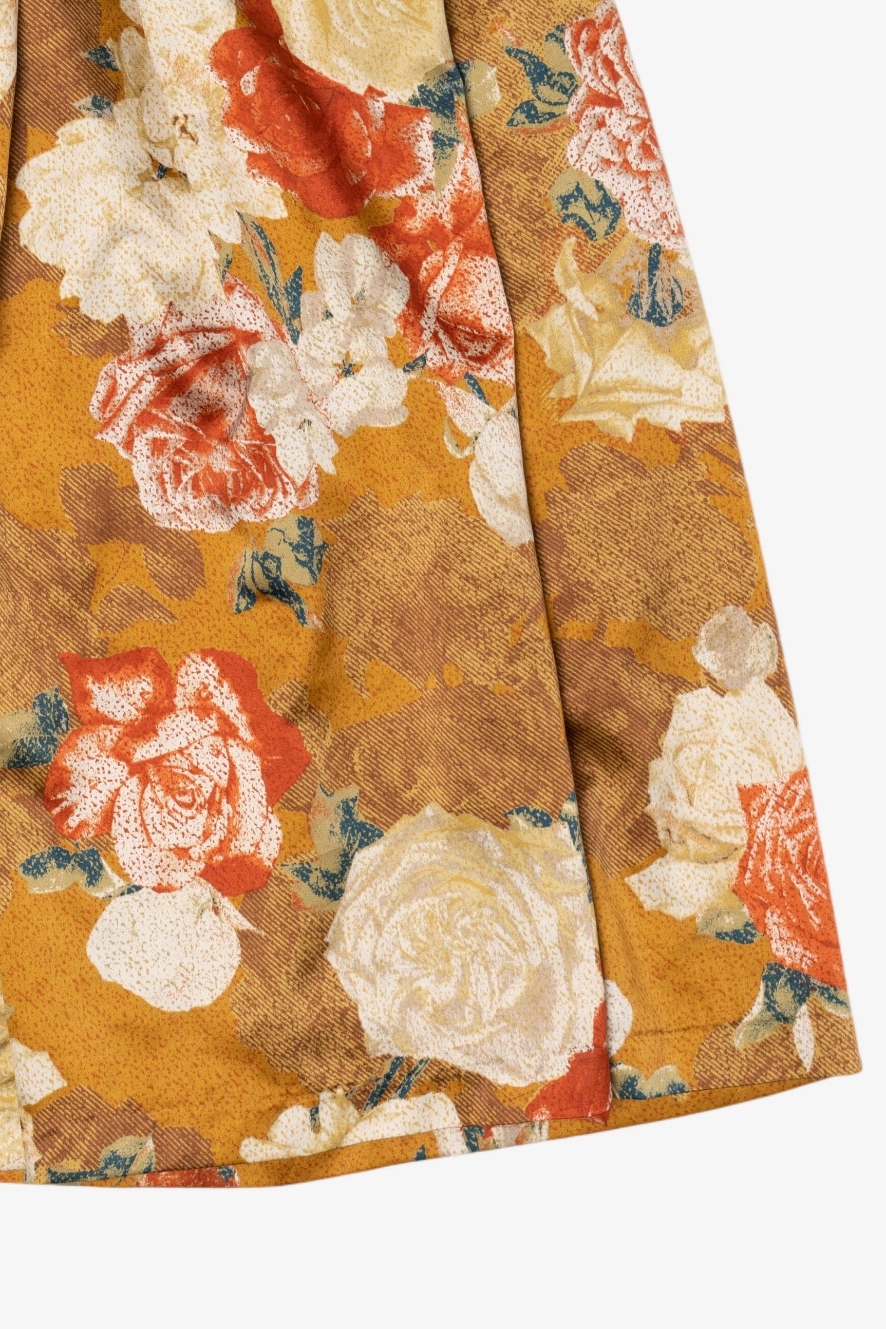 Vintage Orange Tahari Floral Skirty (1990s)