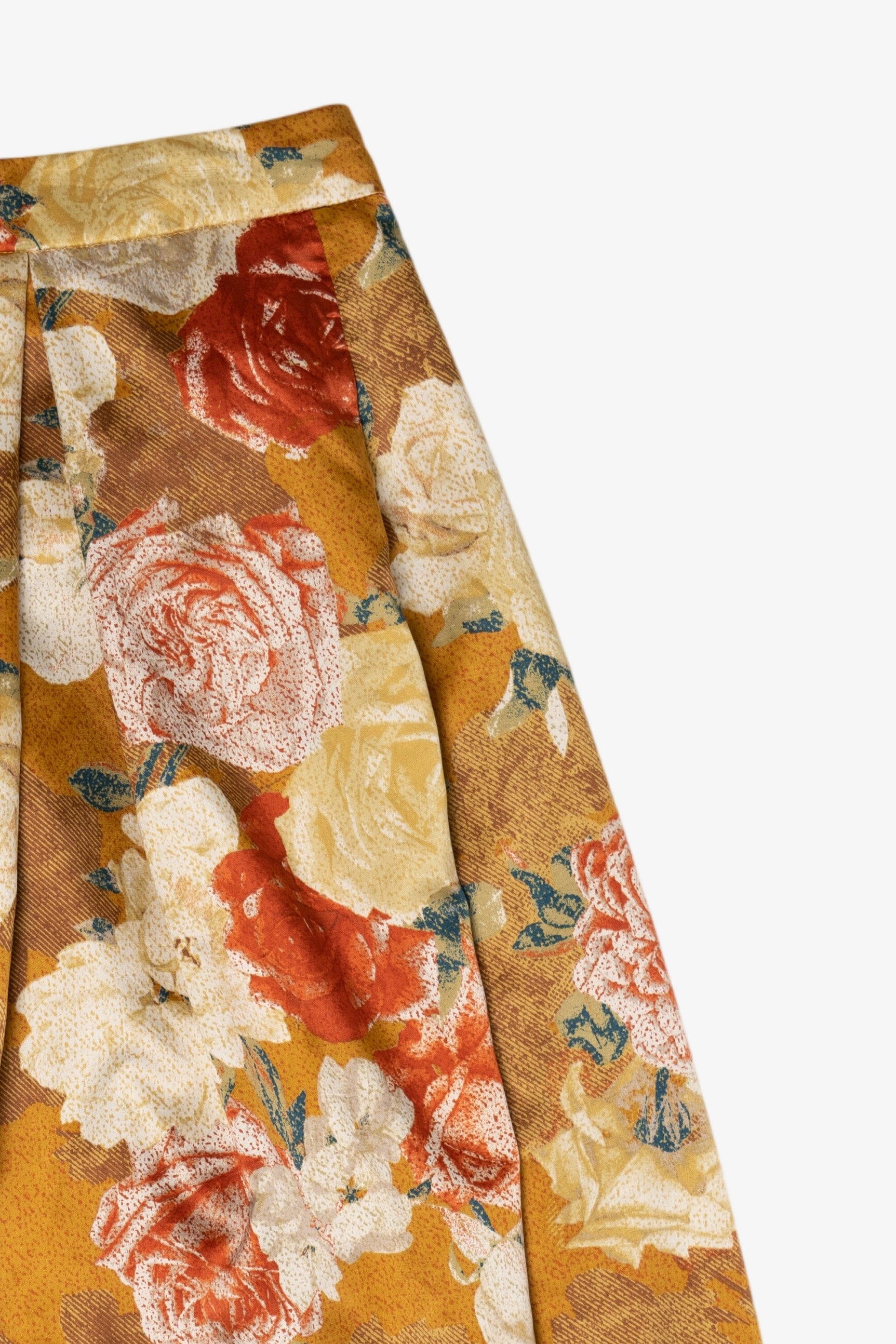 Vintage Orange Tahari Floral Skirty (1990s)