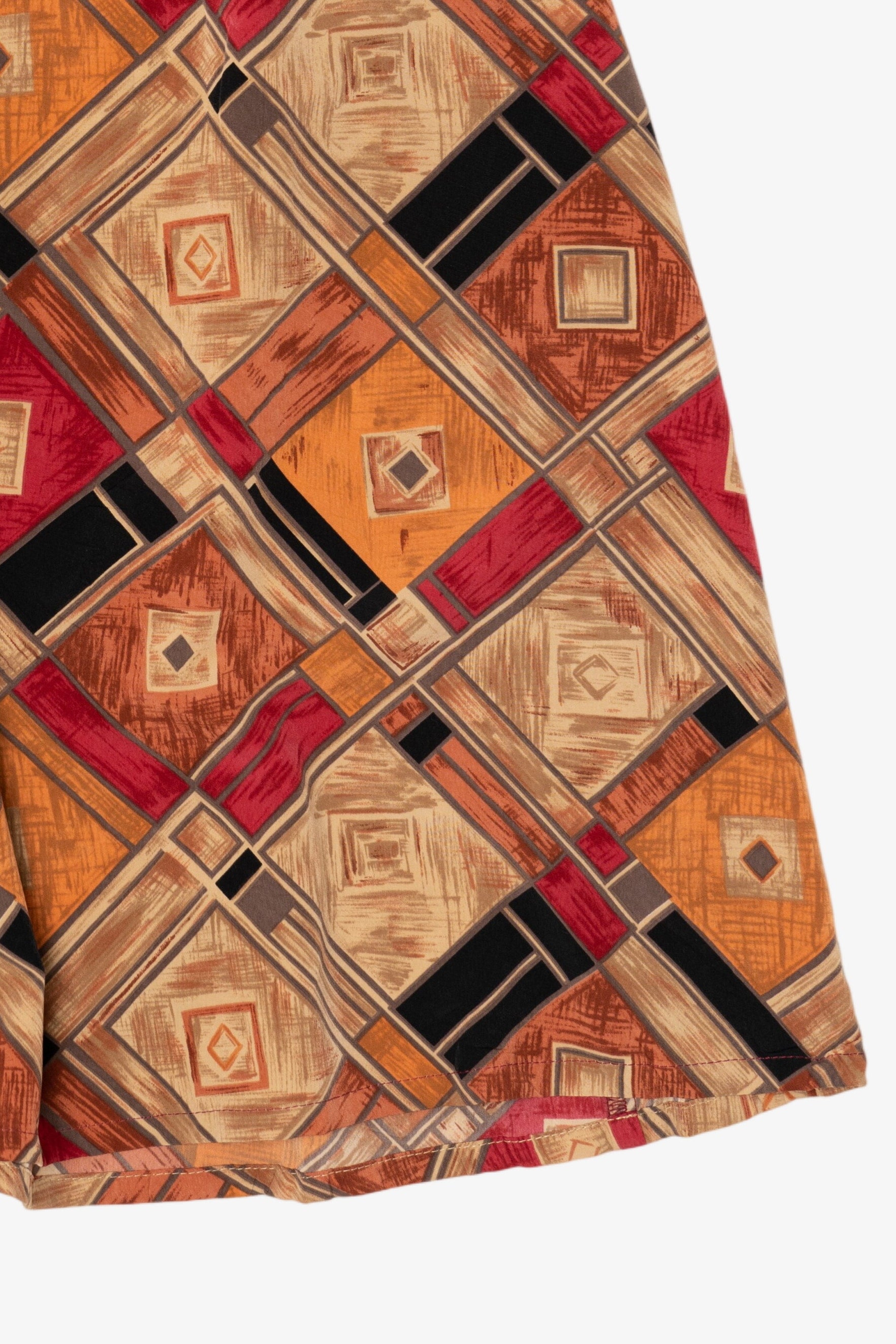 Vintage Orange J.G Hook Geometric Skirt (1990s)