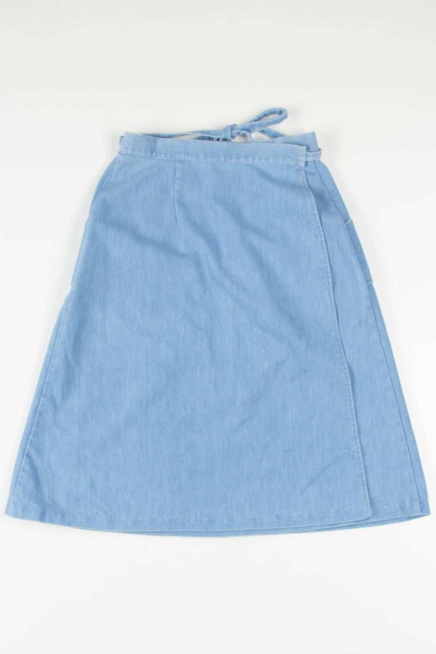 Embroidered Mushrooms Wrap Skirt