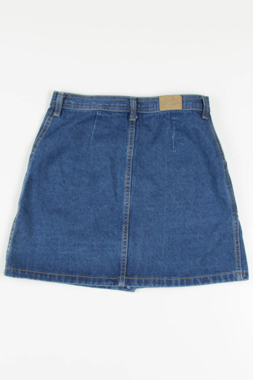 Button Front Denim Skirt 484