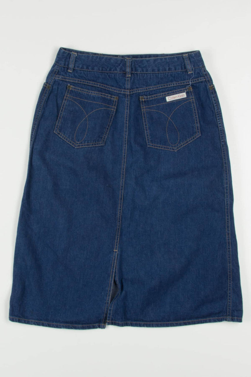 Vintage Calvin Klein Midi Denim Skirt