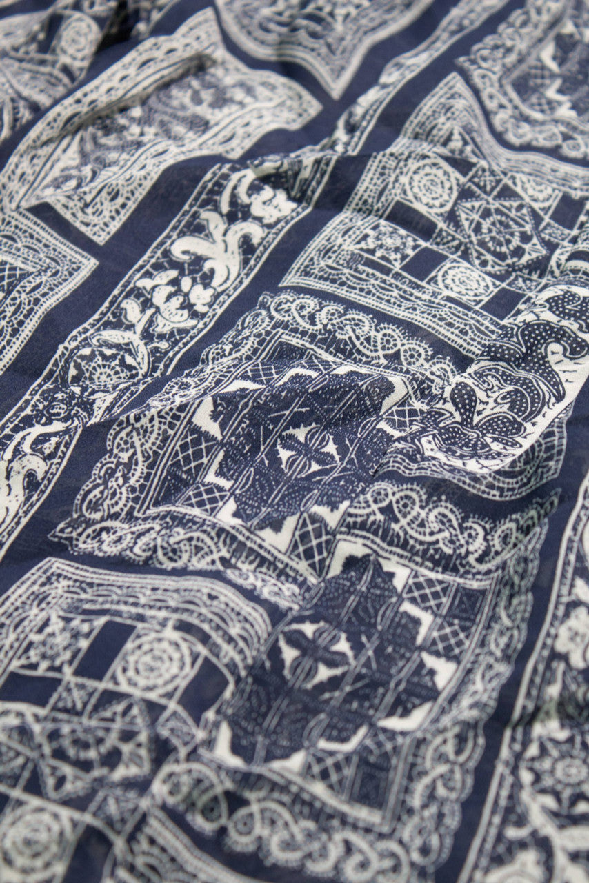 Vintage Patterned Maxi Skirt