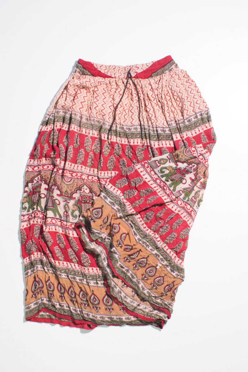 Vintage Elephant Maxi Skirt