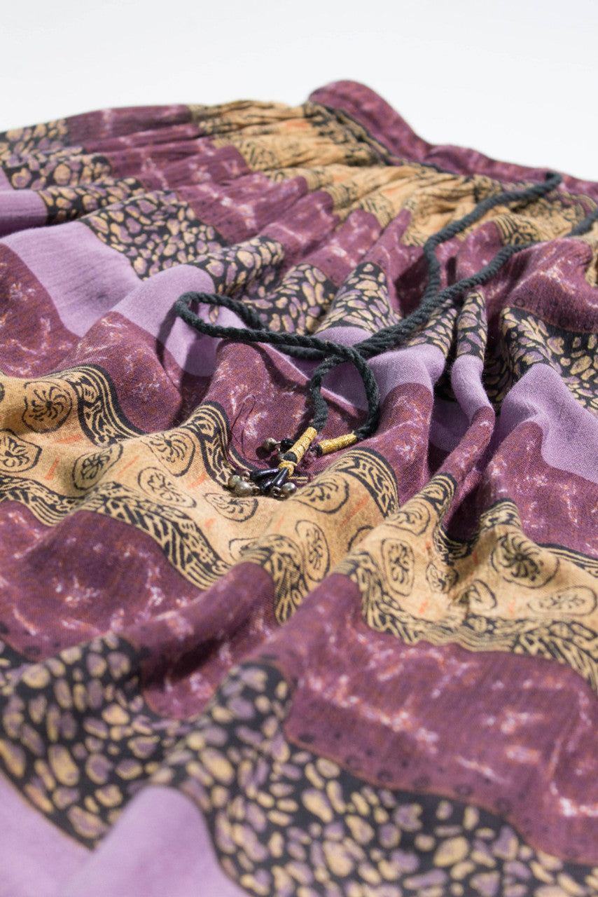 Vintage Purple Hippie Maxi Skirt