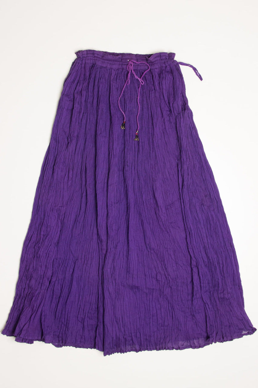 Purple Crinkle Festival Maxi Skirt 549