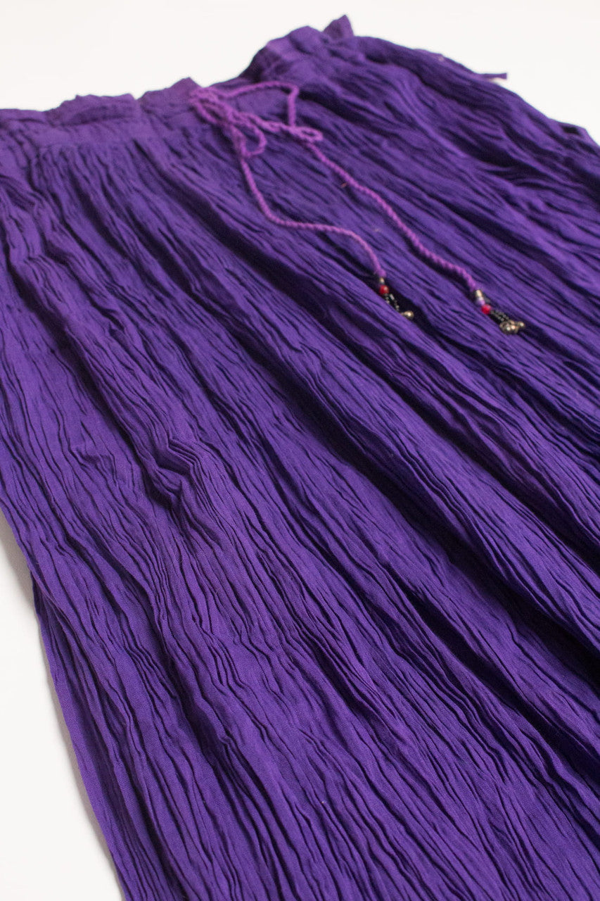 Purple Crinkle Festival Maxi Skirt 549