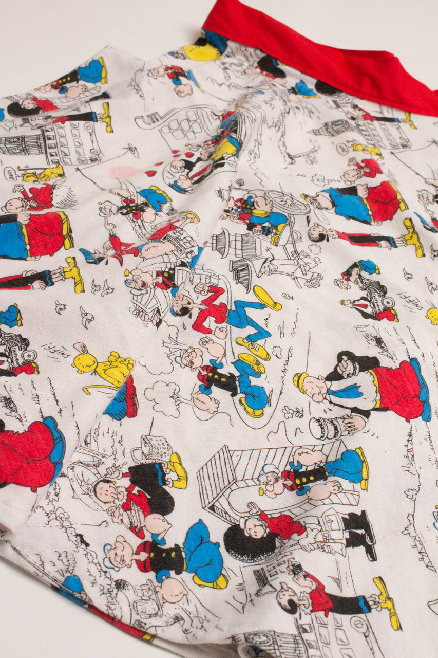Vintage Popeye & Olive Oyl Cartoon Skirt
