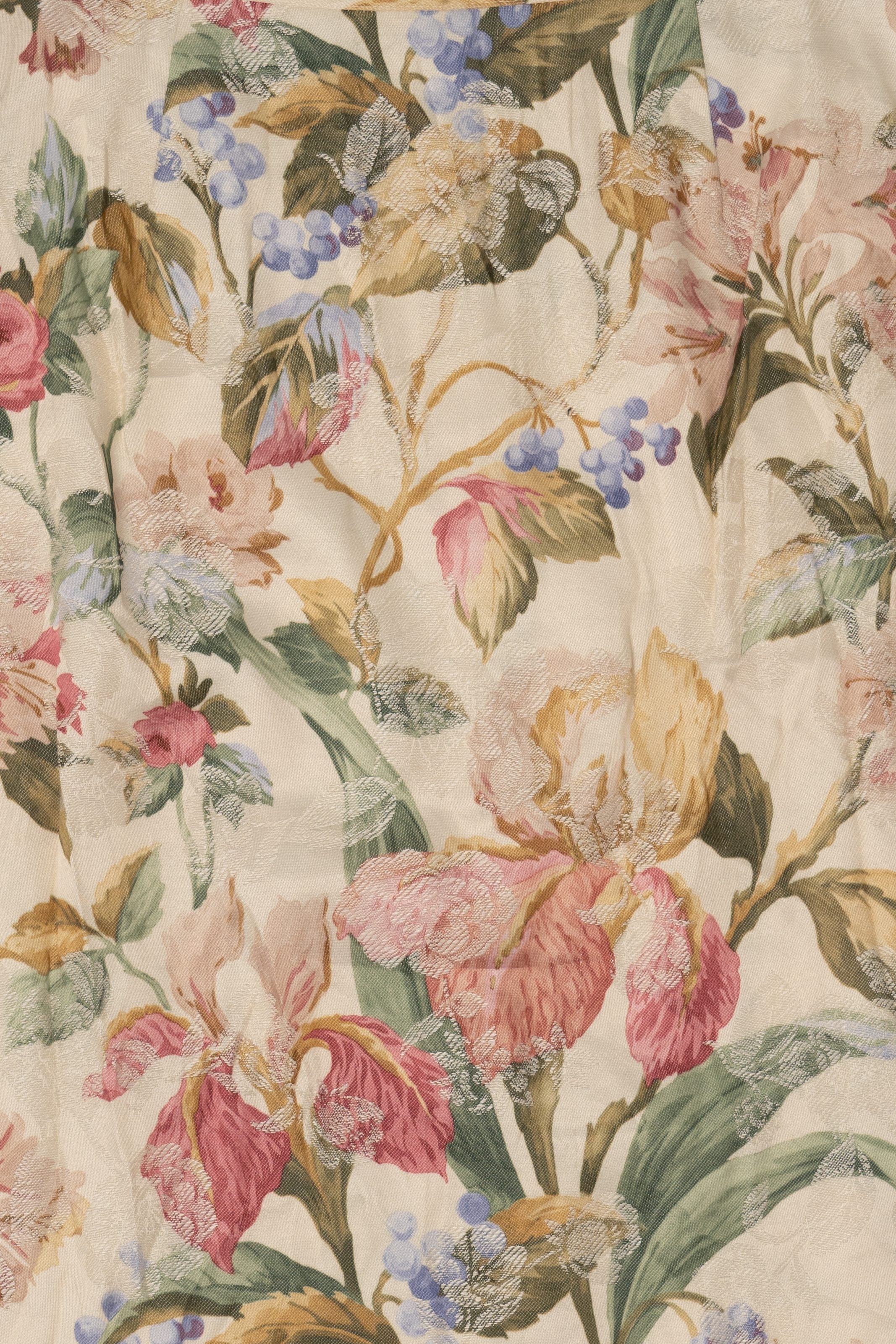 Vintage Beige Floral Jazz 2 Skirt (1980s)