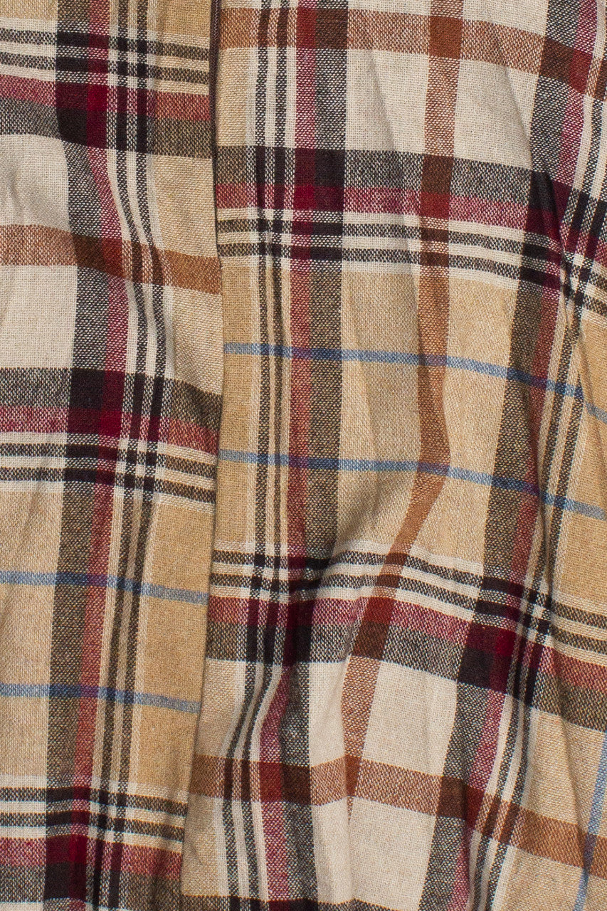 Vintage Plaid Midi Skirt (90s) 696