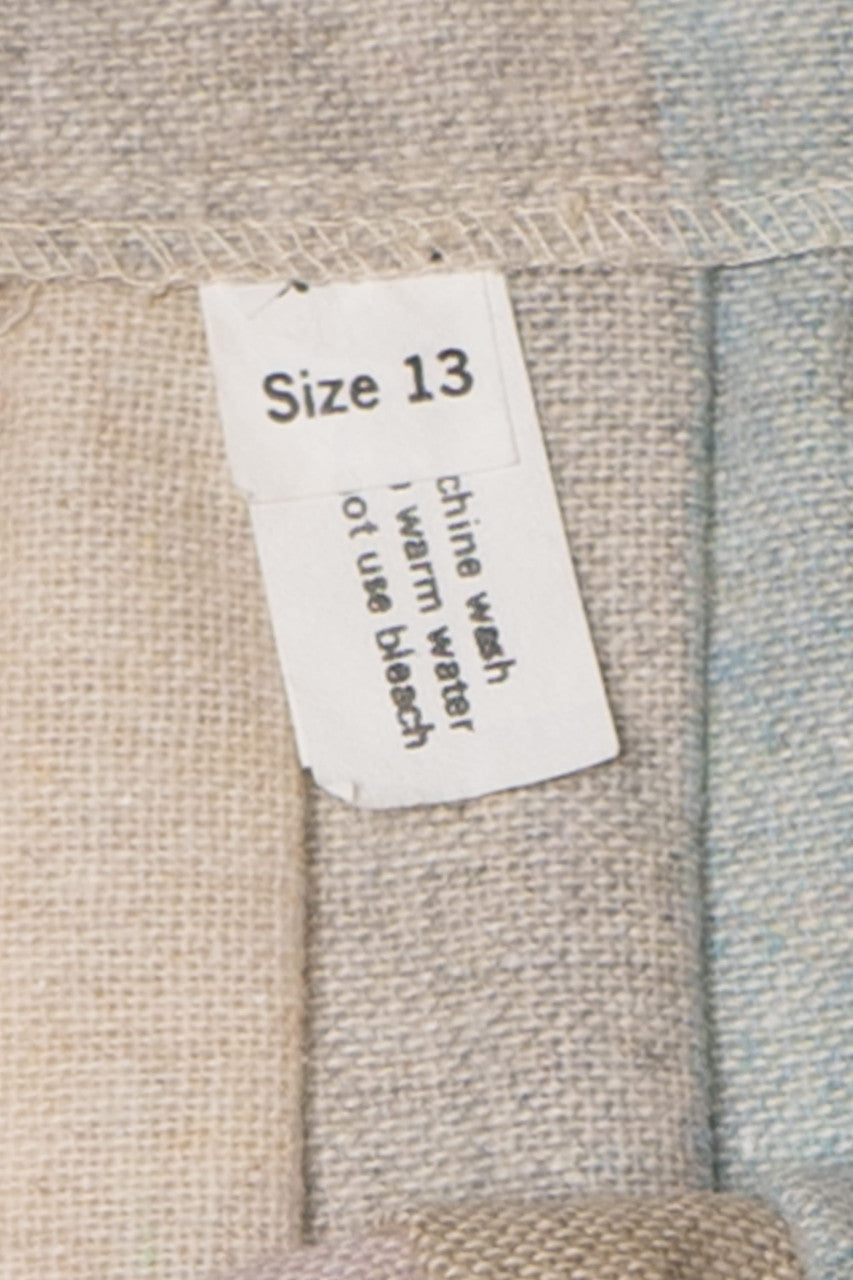 Vintage Pastel Striped Pleated Skirt