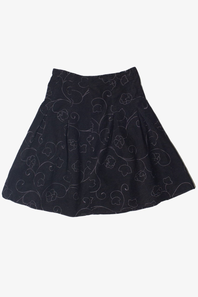 Corduroy Burst Pleated Skirt