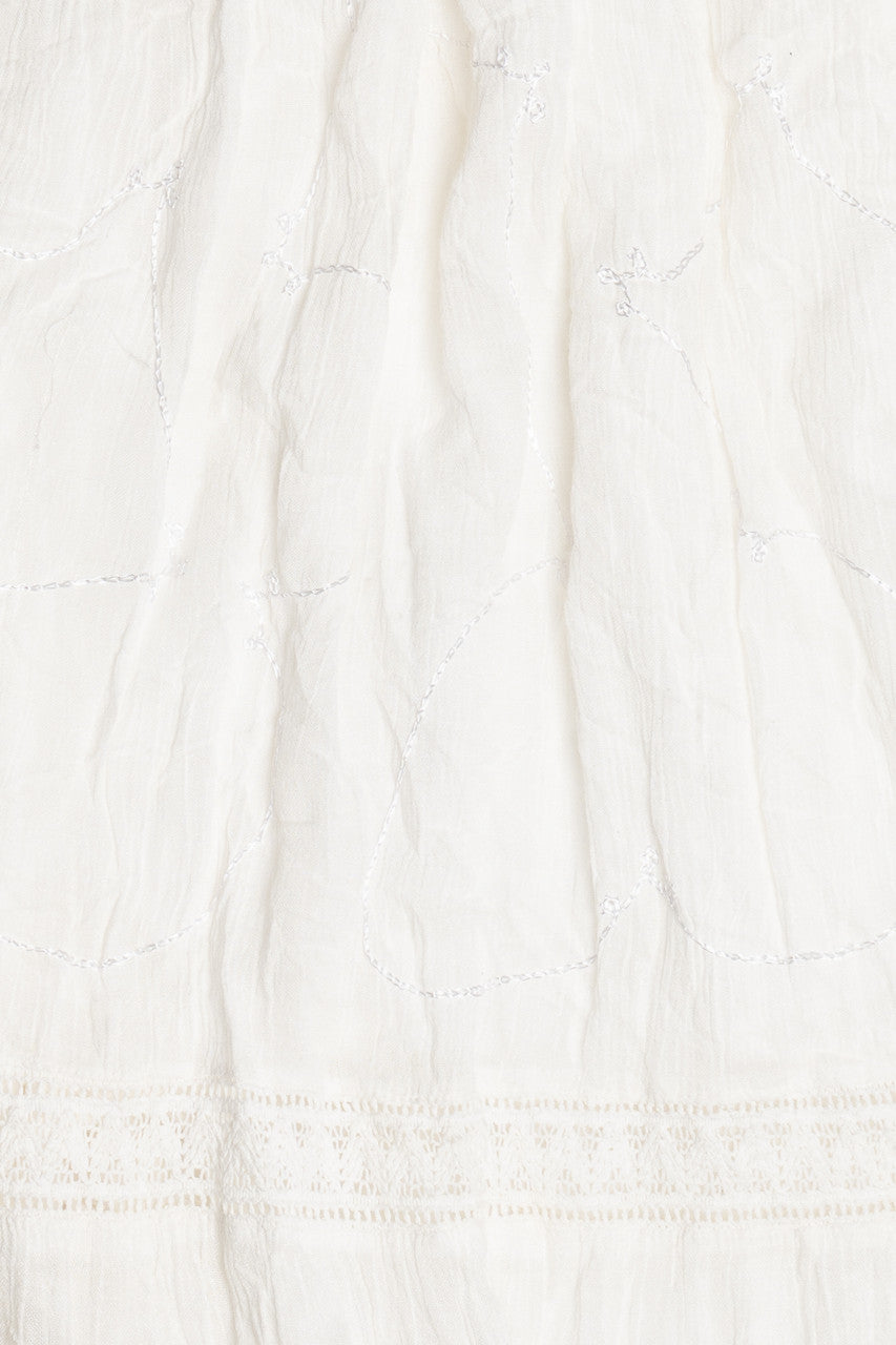 Neelam Boho Embroidered Elastic Waist Skirt