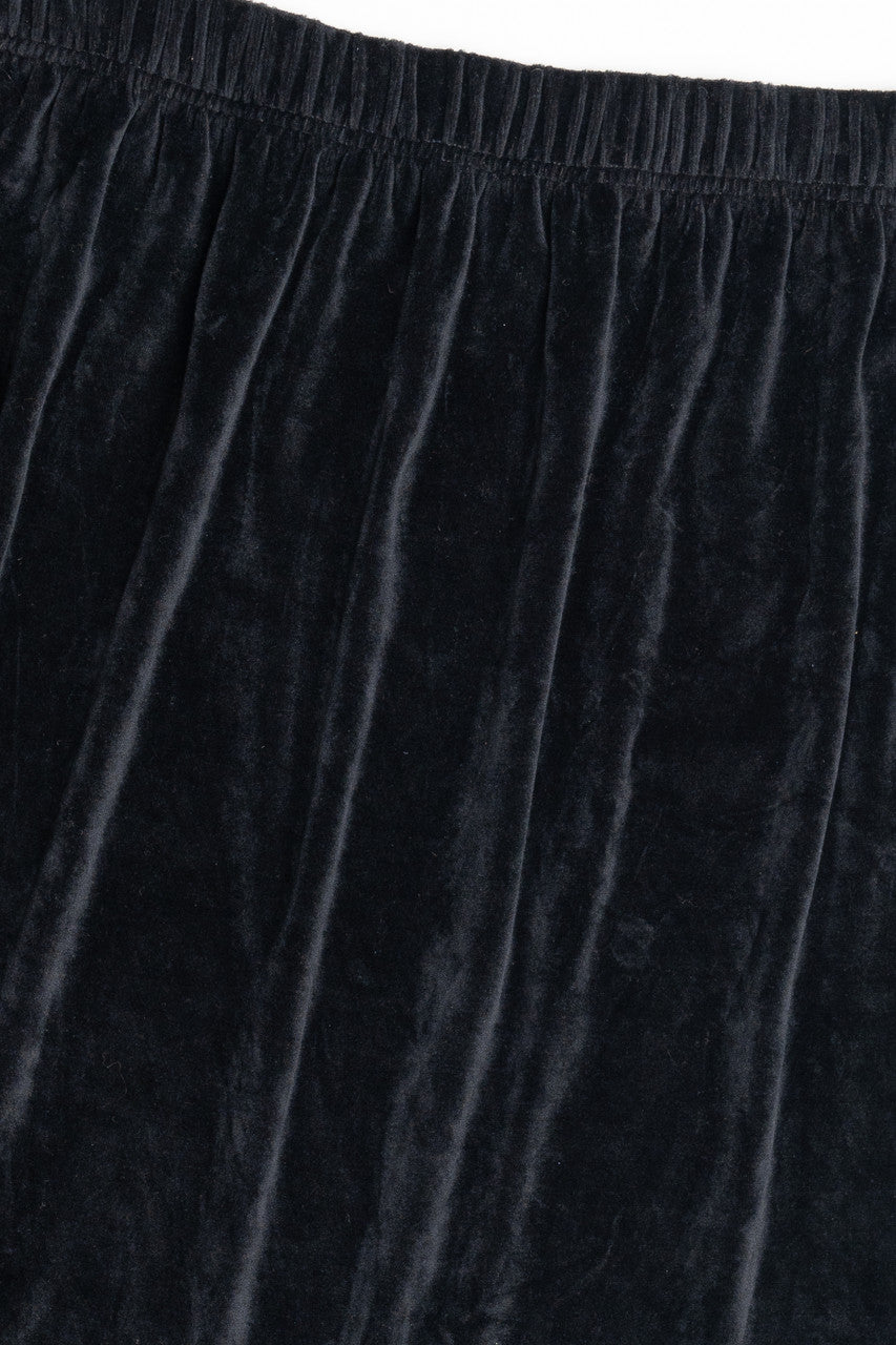 Vintage Crushed Velvet Elastic Waist Skirt (1990s)