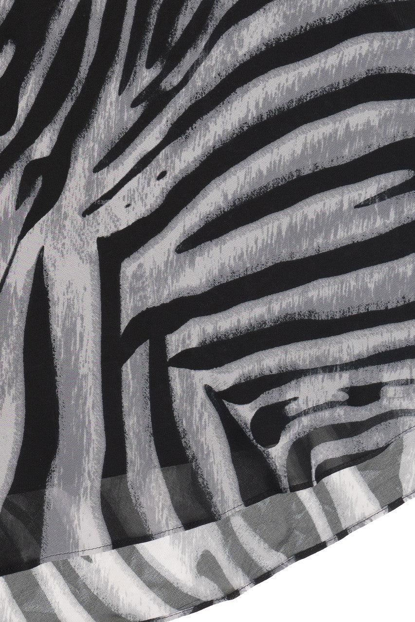 Vintage Y2K East 5th Zebra Swirl Print Skirt (2000s)