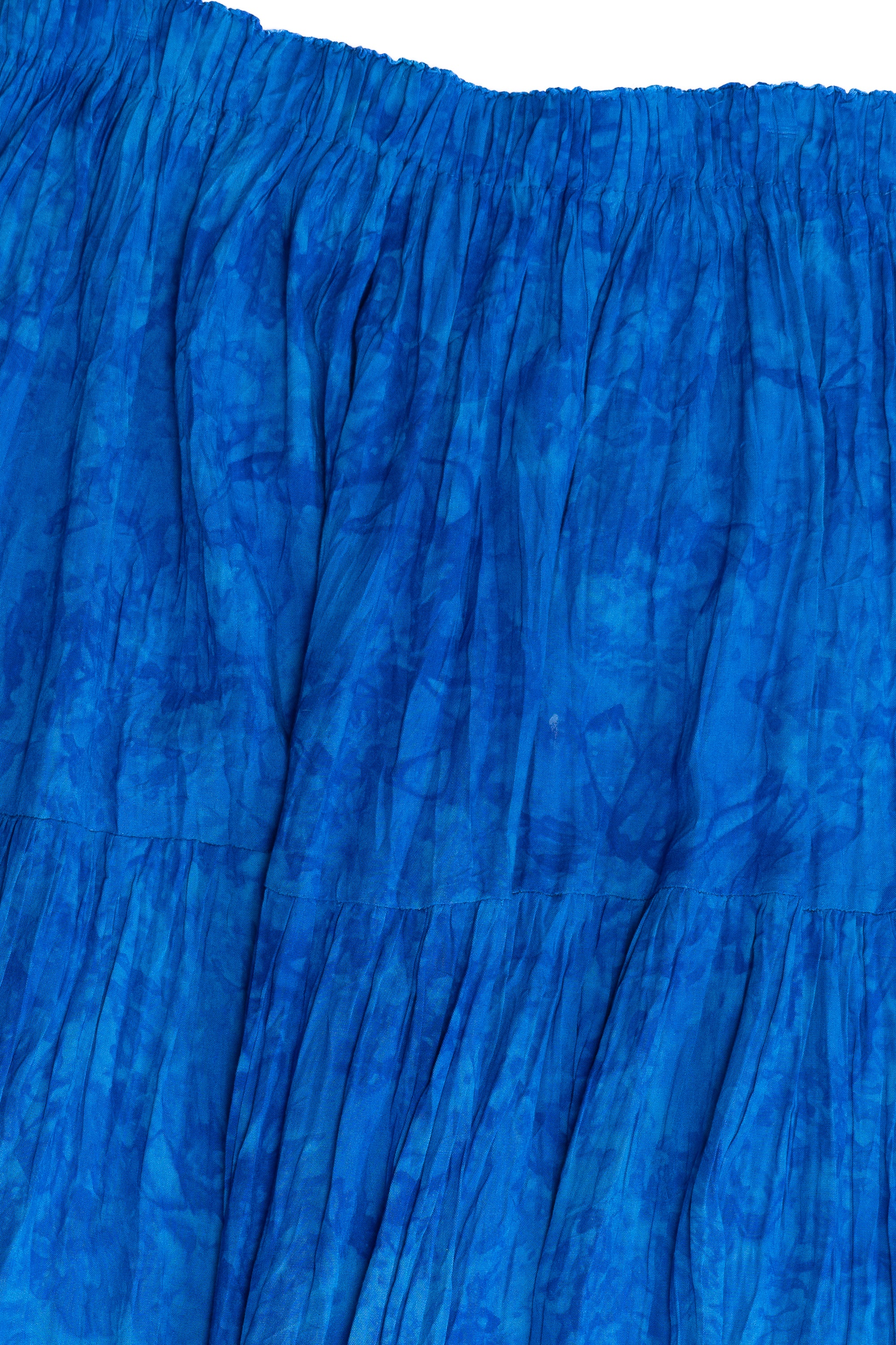 Blue Tie Dye Elastic Waist Maxi Skirt (2000s)