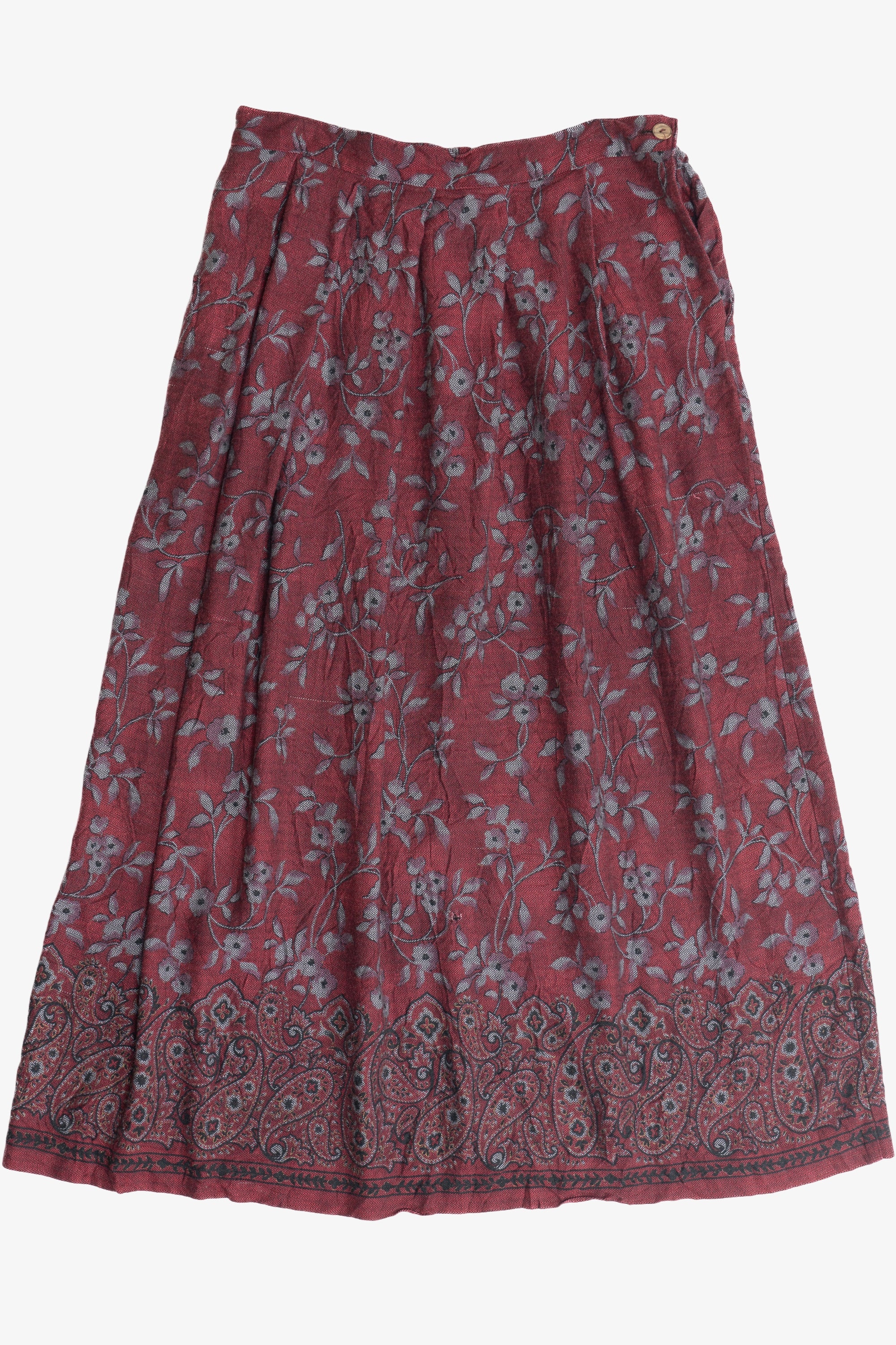 Vintage Teddi Floral And Paisley Skirt (1990s)