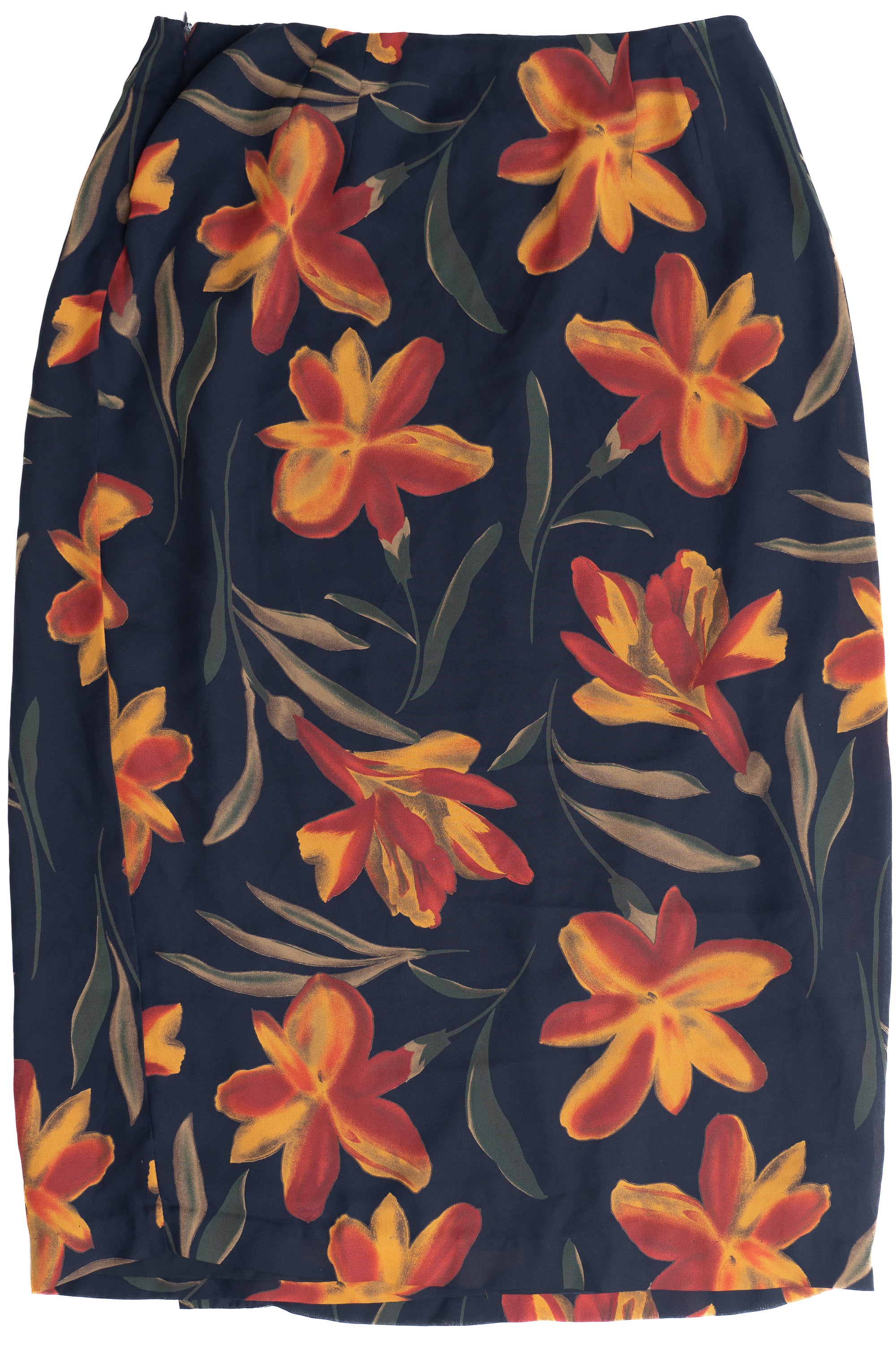Vintage Chaus Hibiscus Floral Maxi Skirt (1990s)