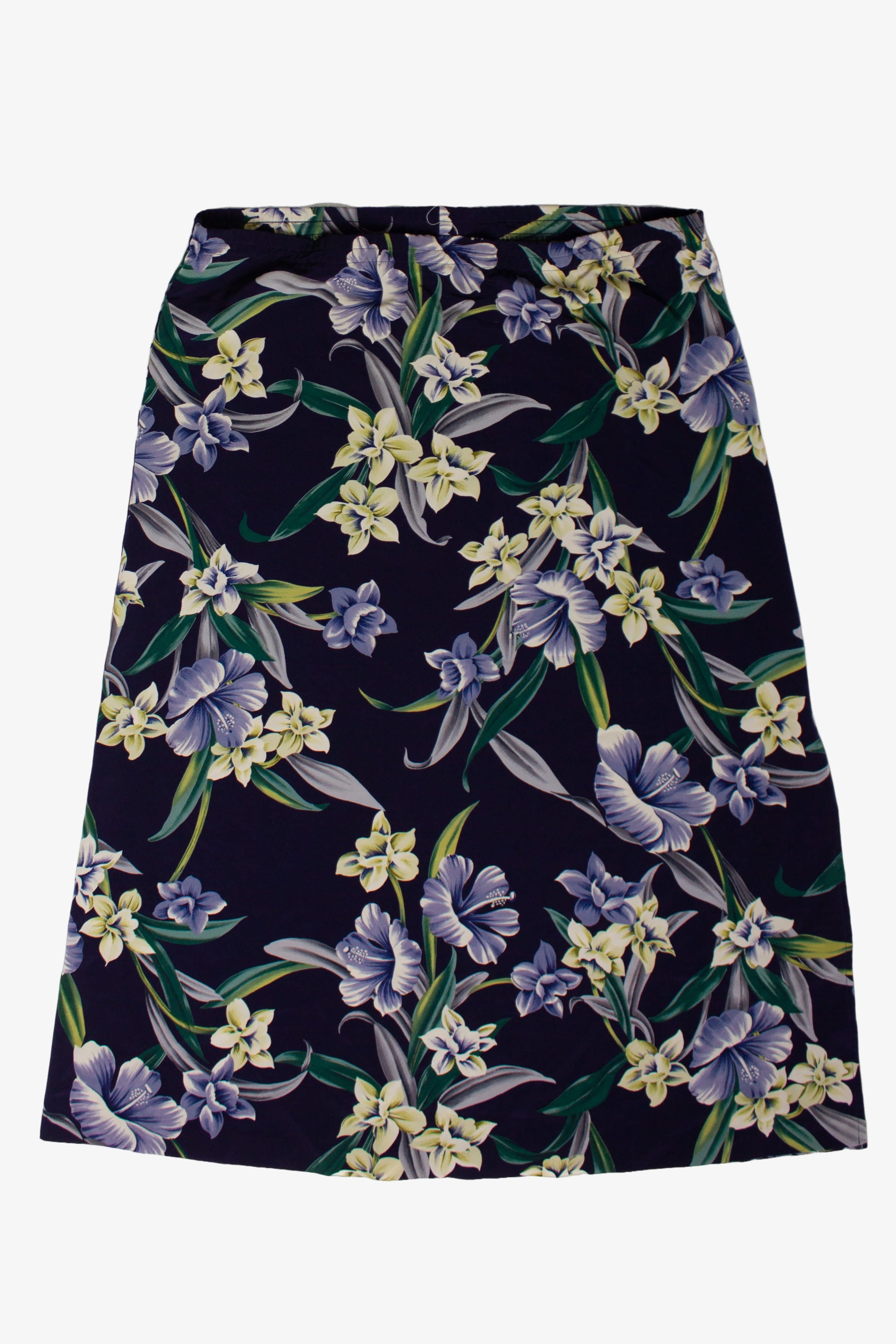 Vintage Navy Floral Skirt (1990s)