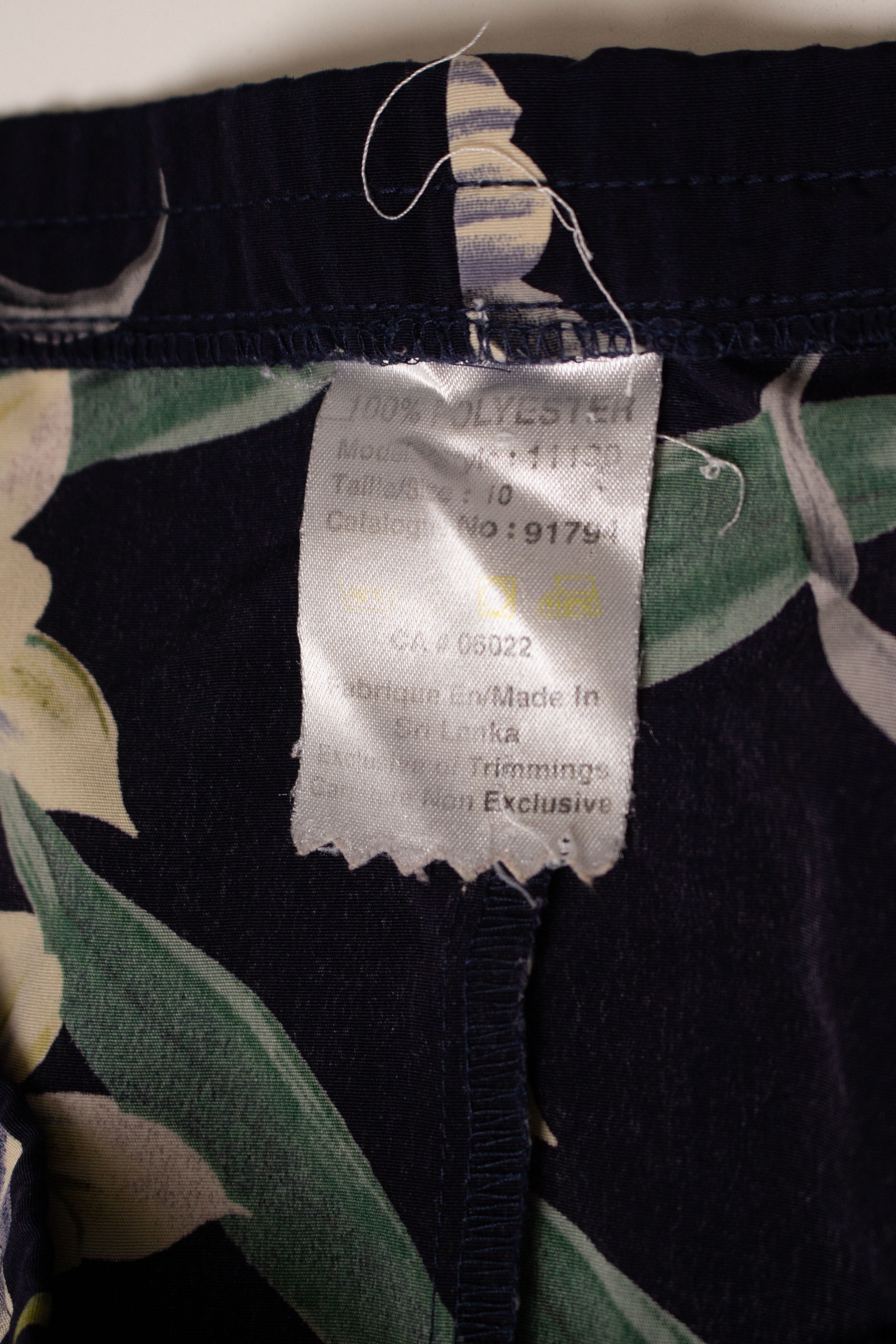 Vintage Navy Floral Skirt (1990s)