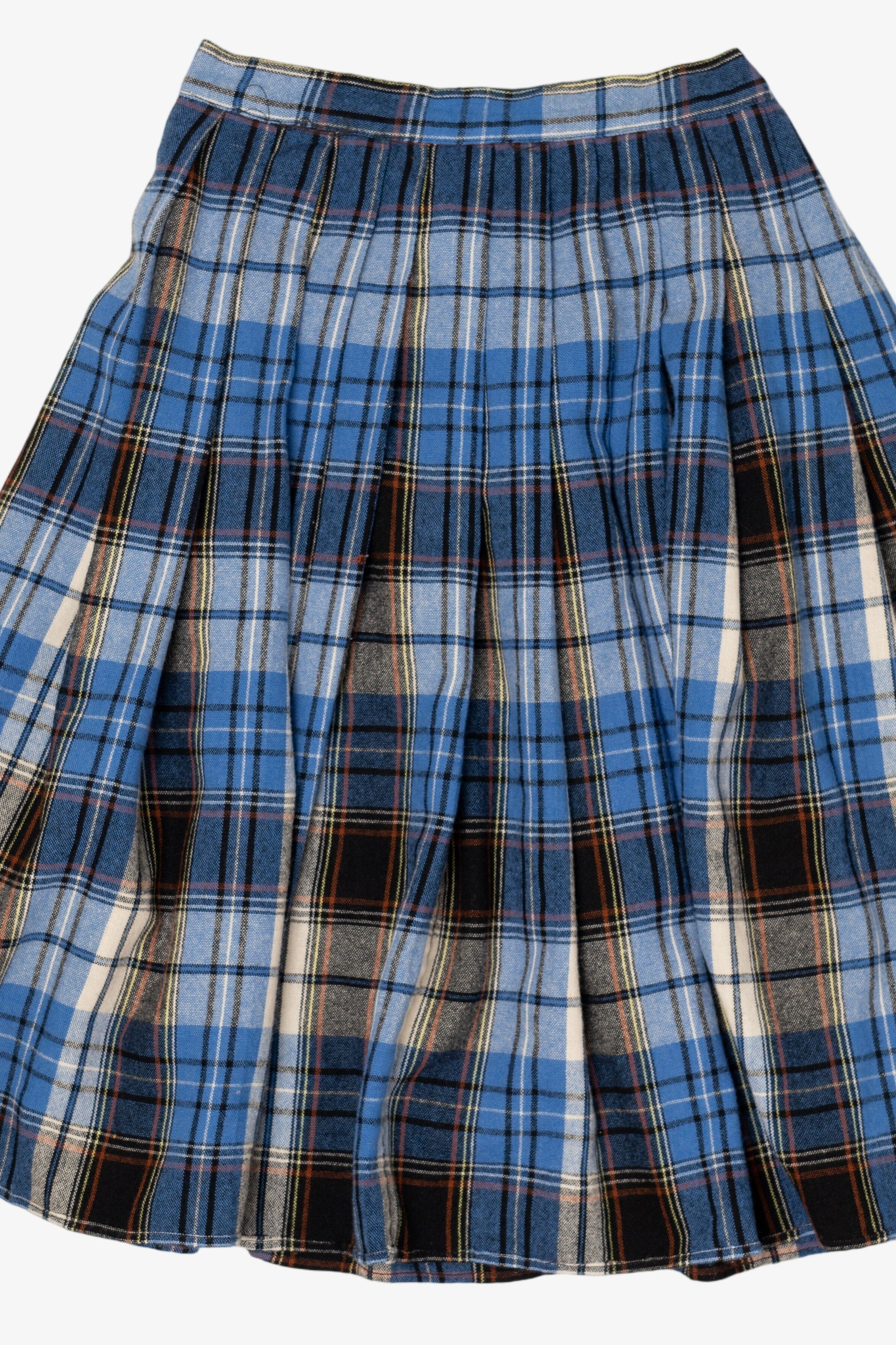 Vintage Blue Plaid Skirt (1990s)