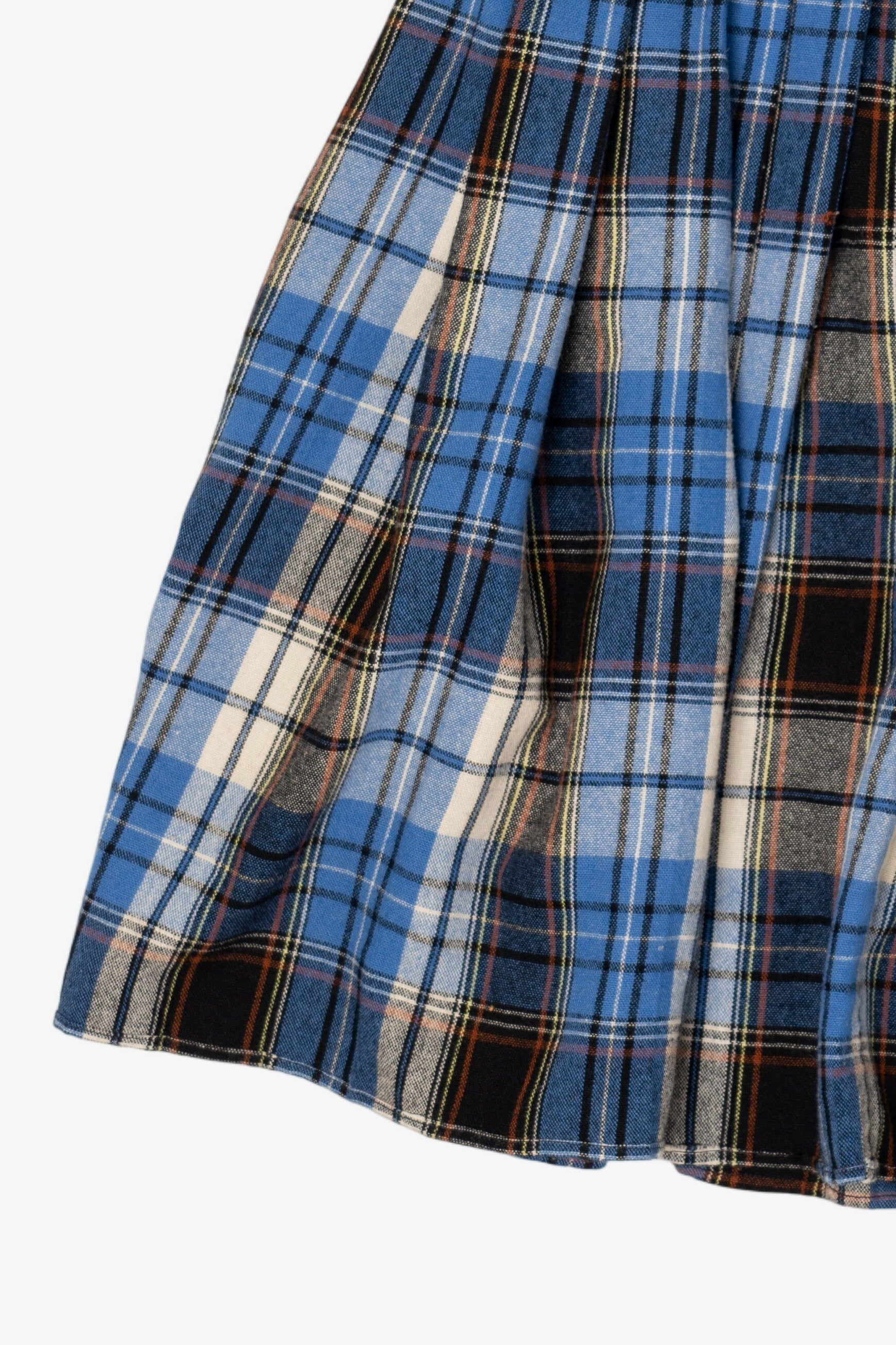 Vintage Blue Plaid Skirt (1990s)