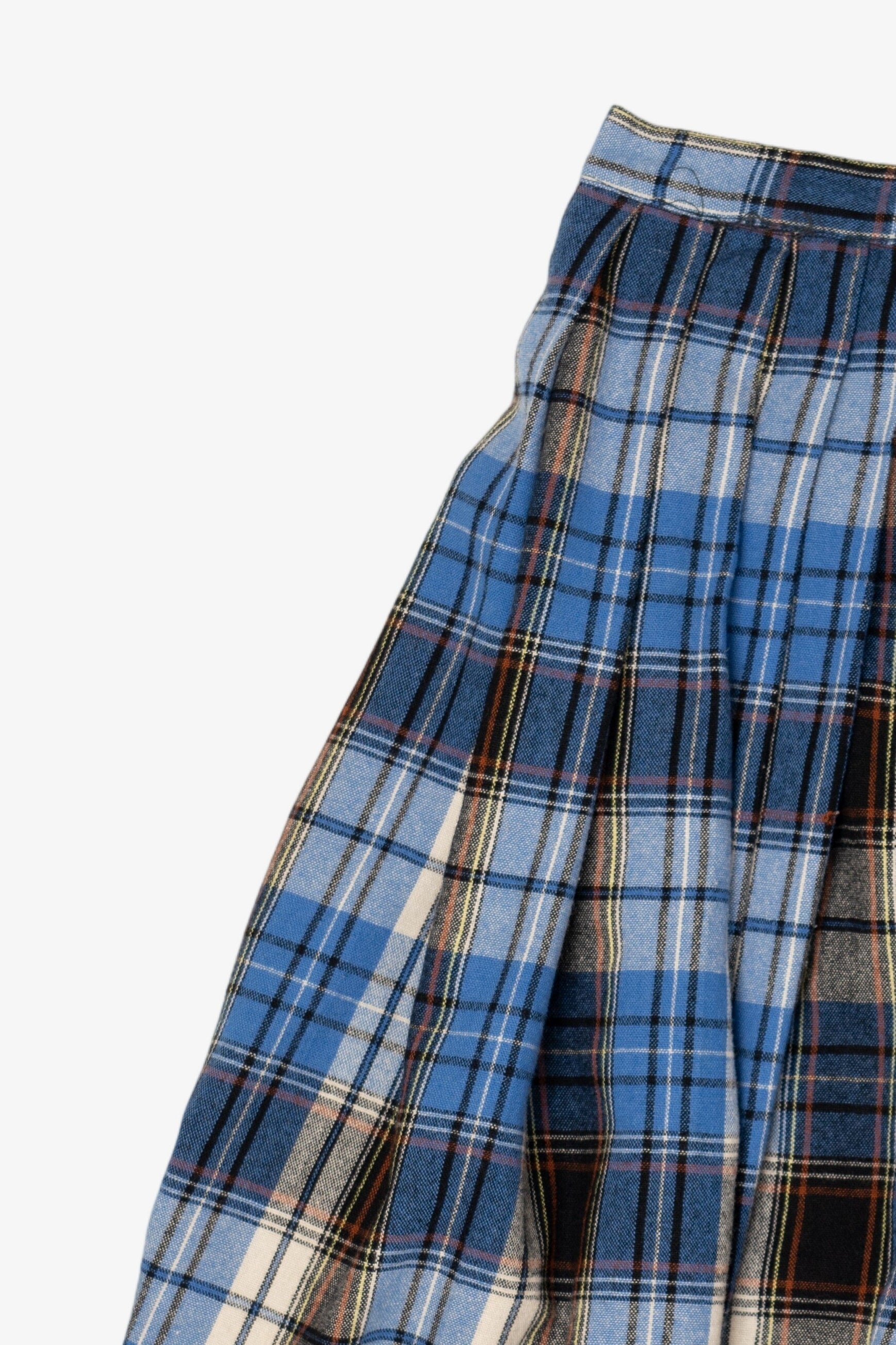 Vintage Blue Plaid Skirt (1990s)