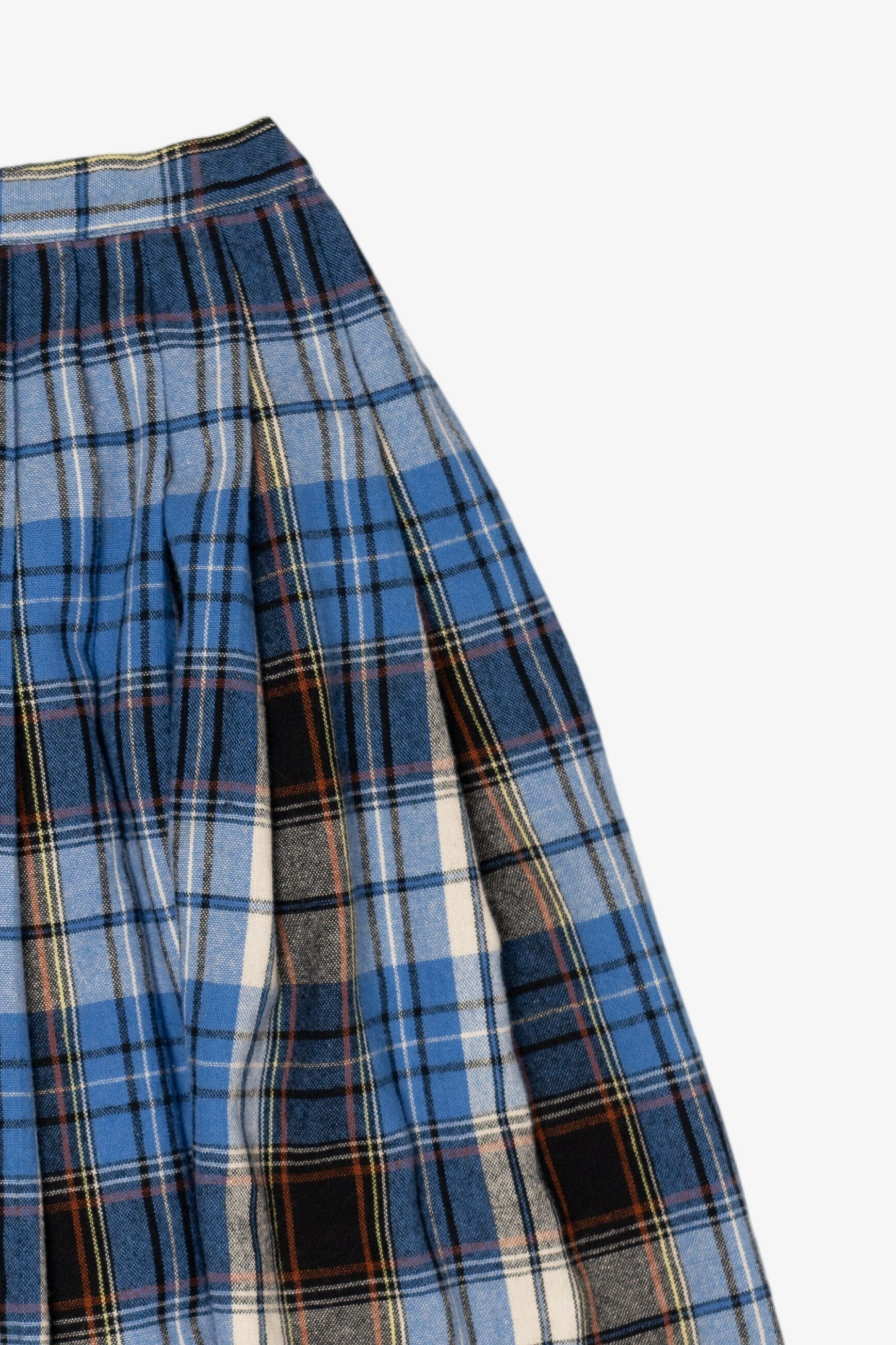 Vintage Blue Plaid Skirt (1990s)