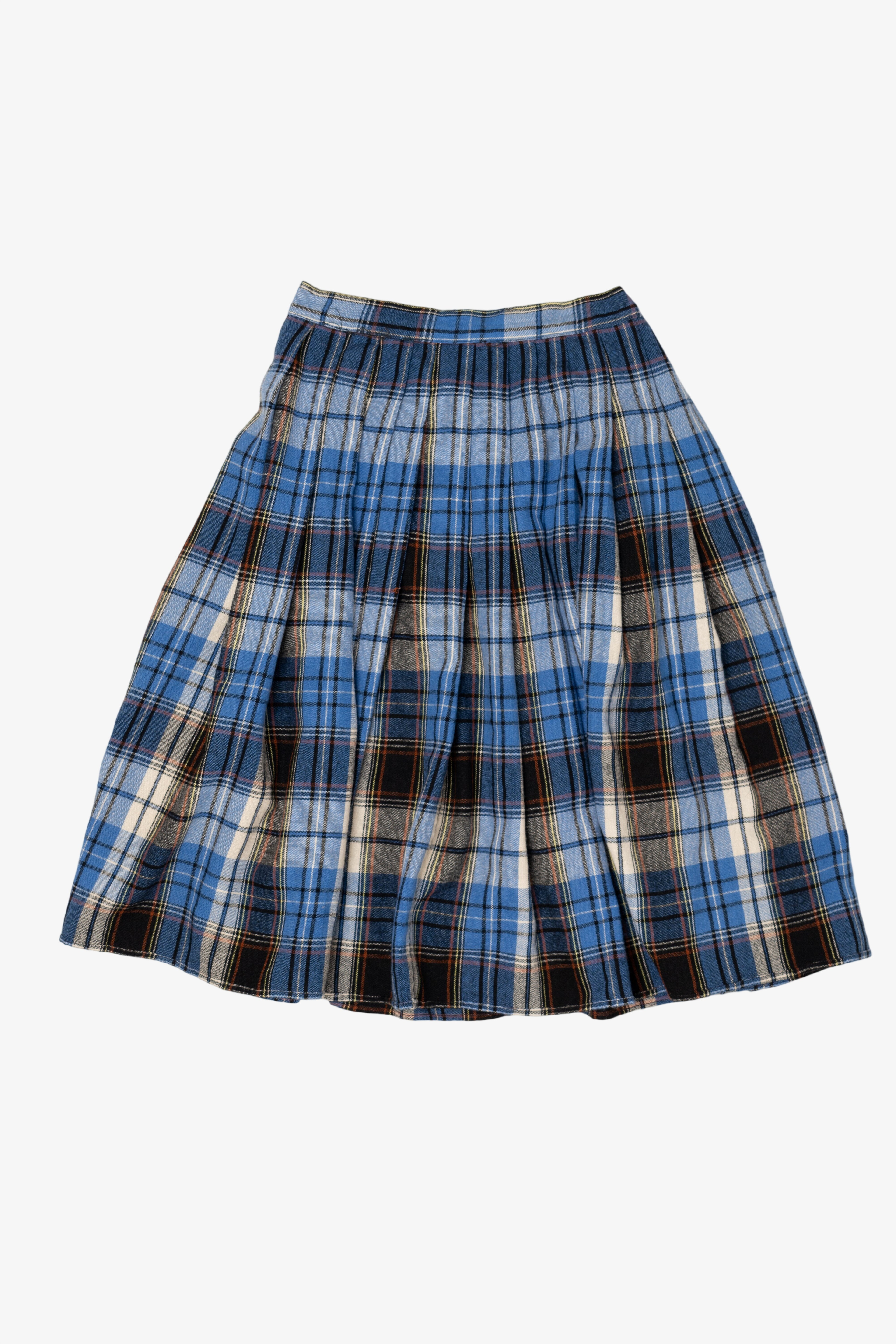 Vintage Blue Plaid Skirt (1990s)