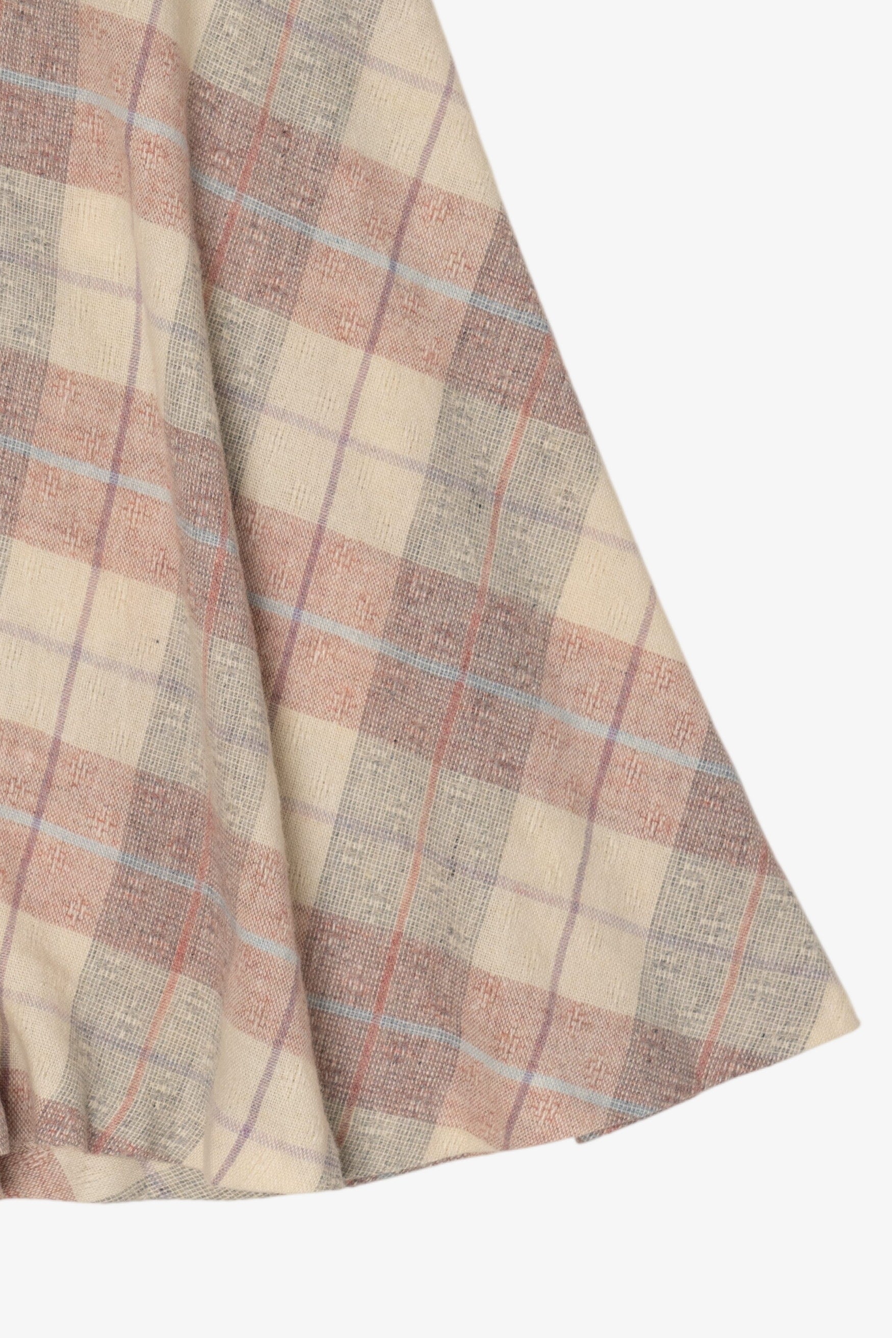 Vintage Beige Jo Hardin Plaid Skirt (1990s)
