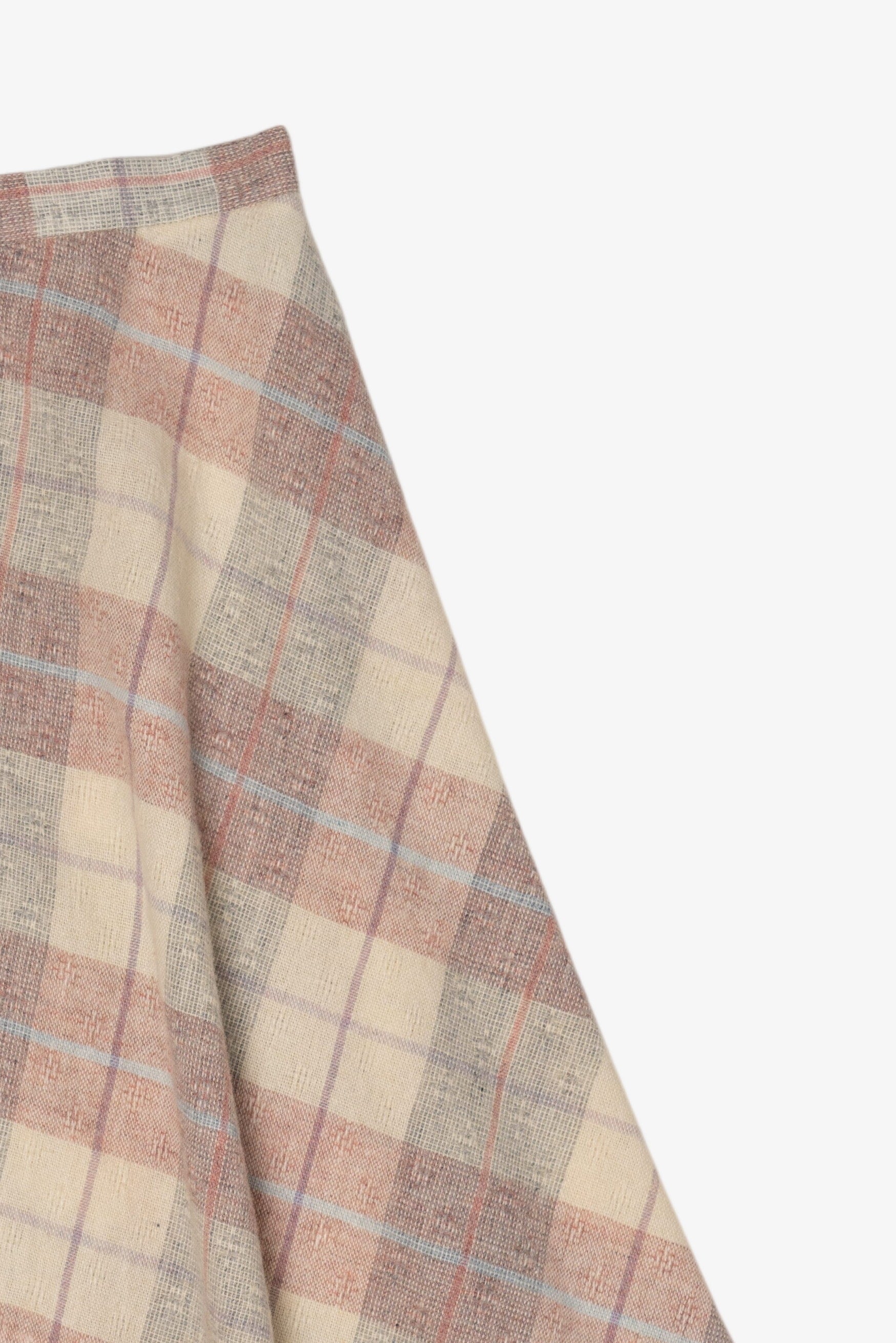 Vintage Beige Jo Hardin Plaid Skirt (1990s)