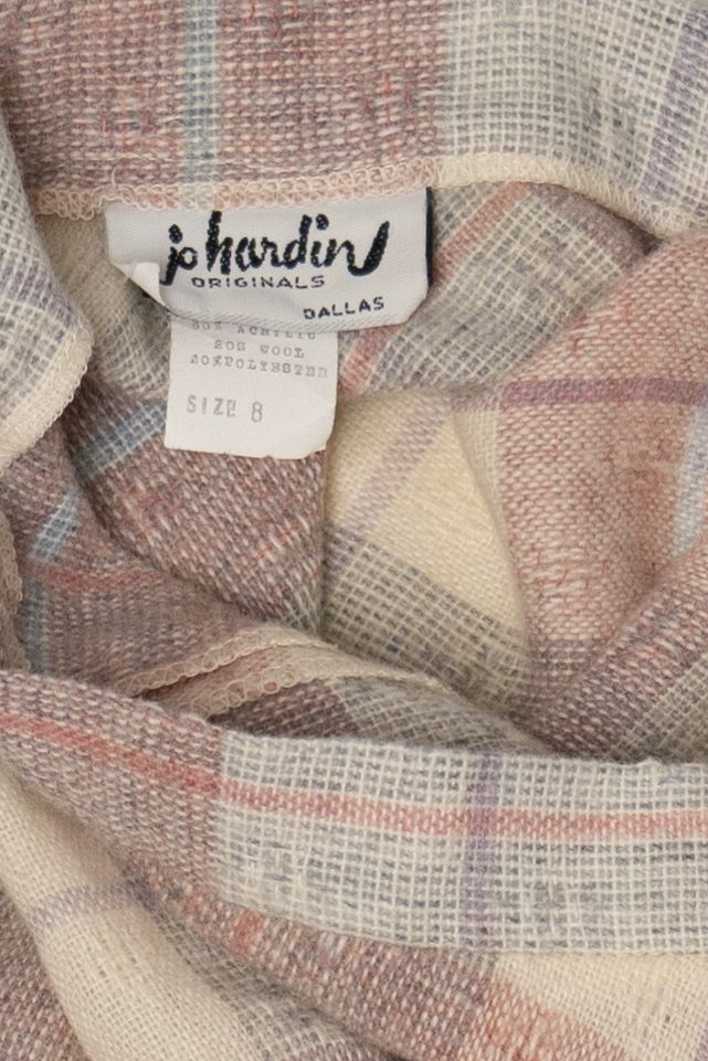 Vintage Beige Jo Hardin Plaid Skirt (1990s)