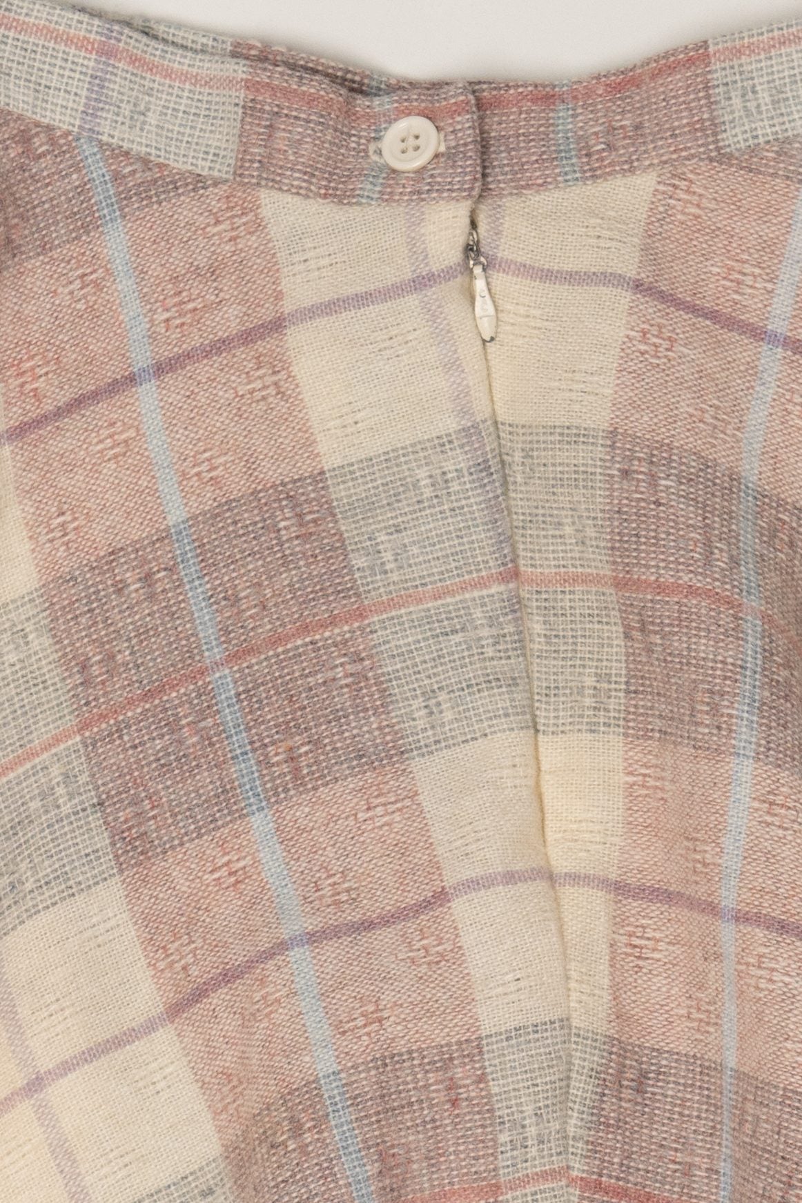 Vintage Beige Jo Hardin Plaid Skirt (1990s)